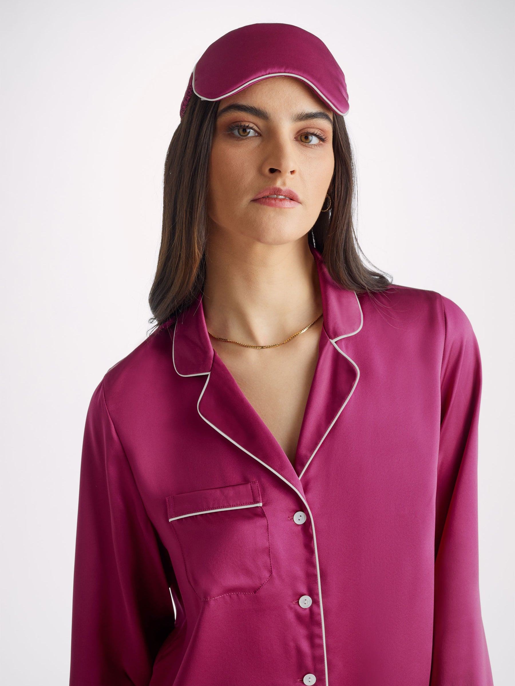 Eye Mask Bailey 2 Silk Satin Berry