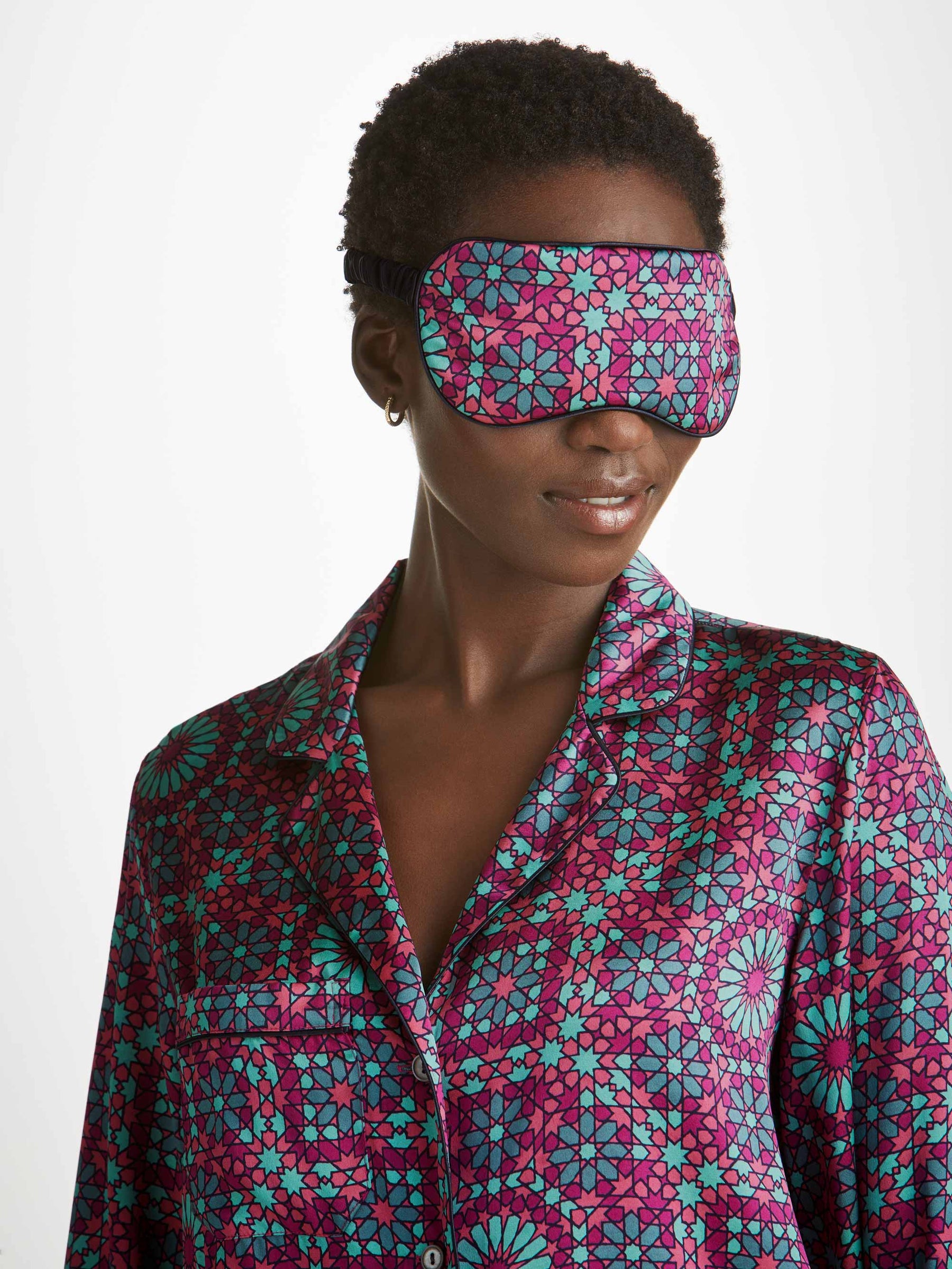 Eye Mask Brindisi 98 Silk Satin Pink