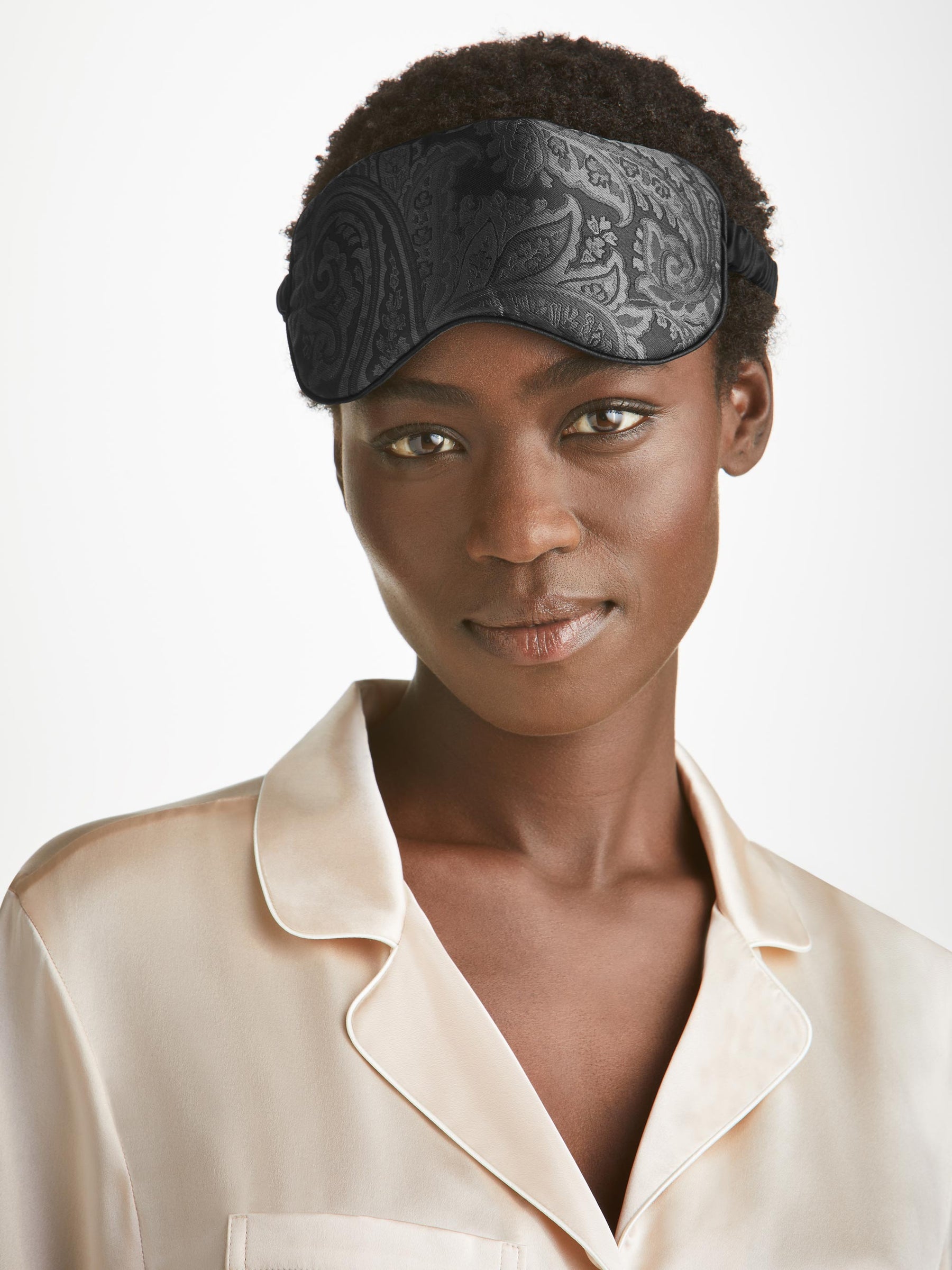 Eye Mask Verona 67 Silk Satin Black