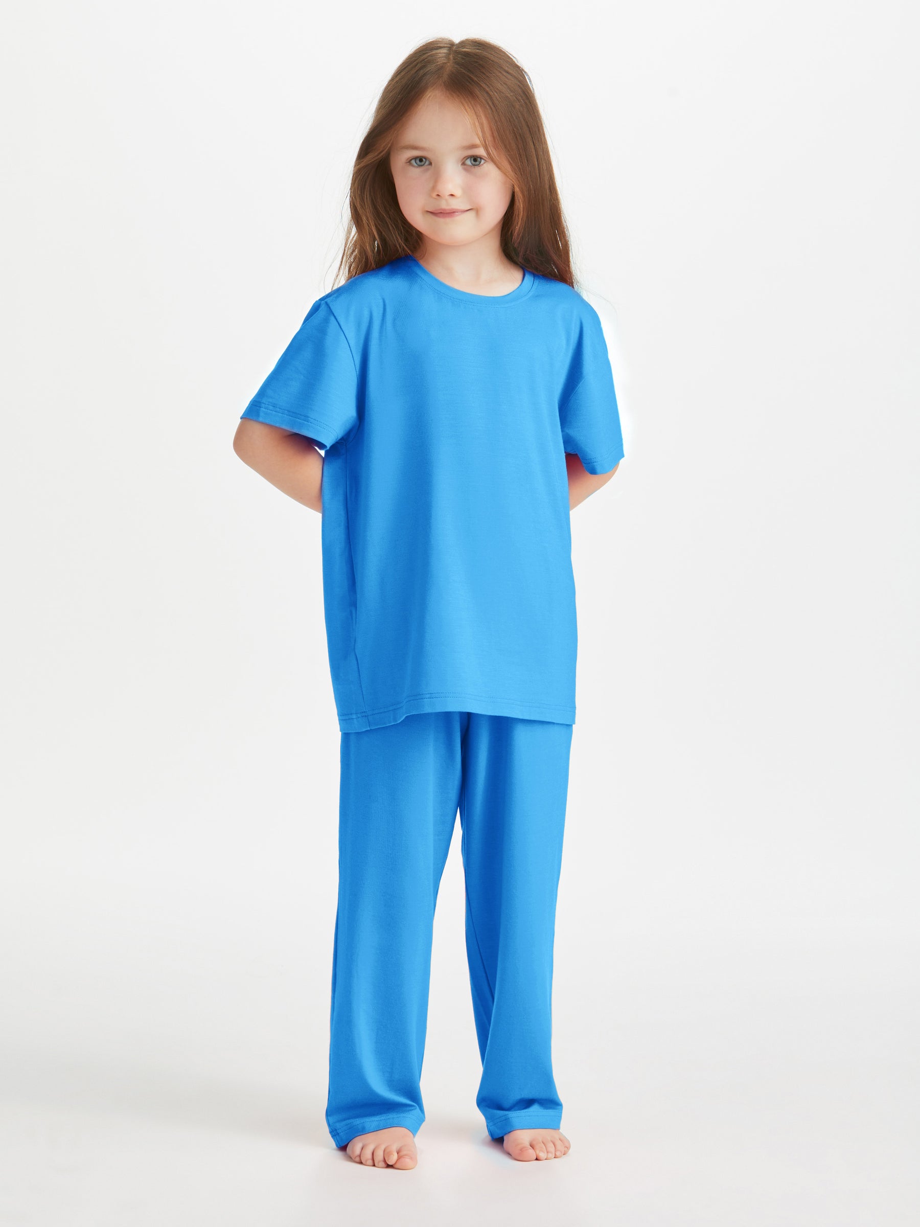 Kids' Lounge Set Basel Micro Modal Stretch Azure Blue