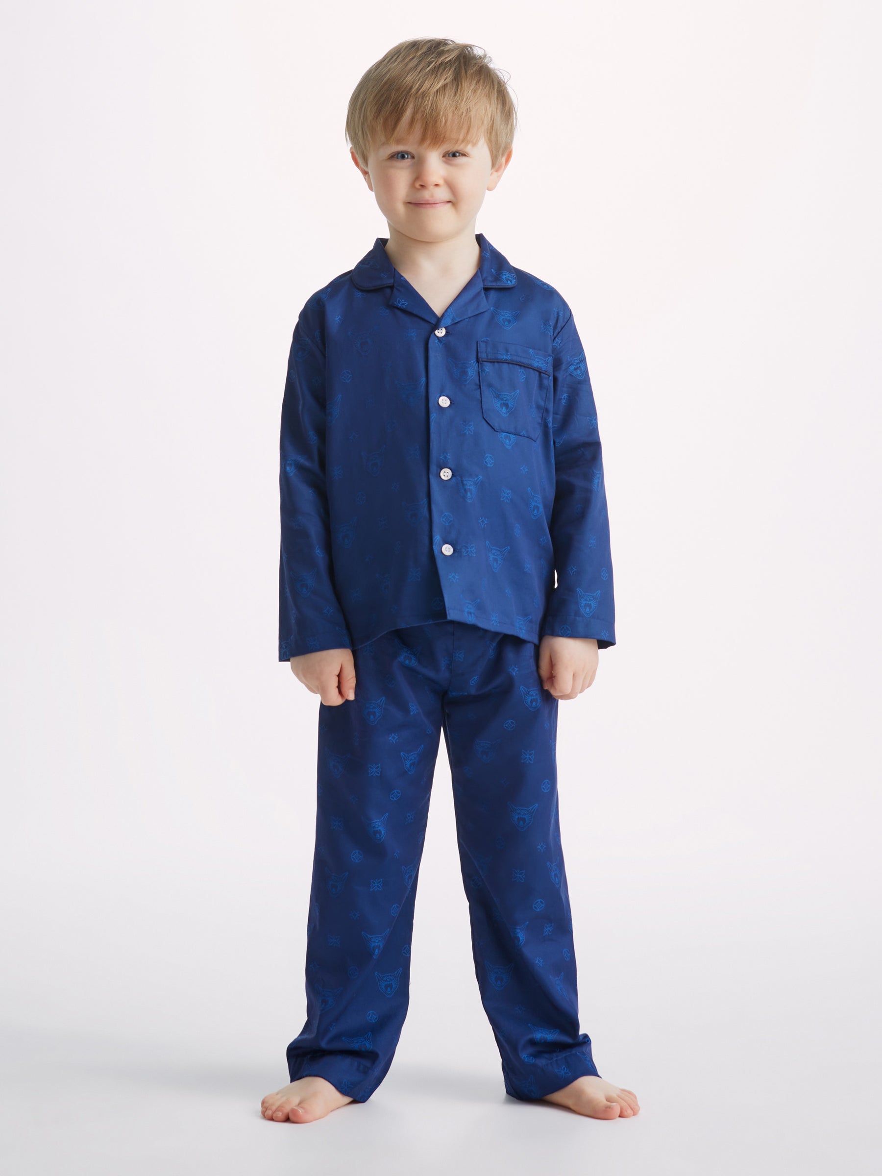 Kids' Pyjamas Paris 24 Cotton Jacquard Navy
