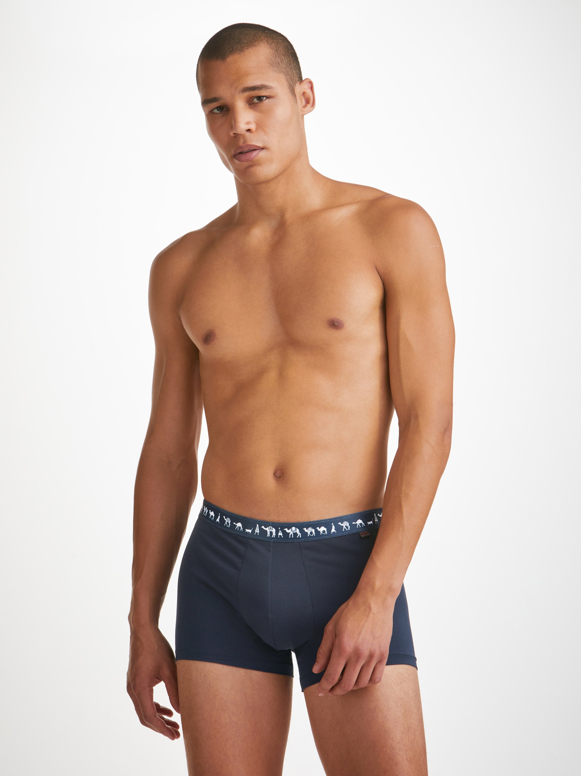 Men's Boxer Briefs Band 62 Pima Cotton Stretch Navy