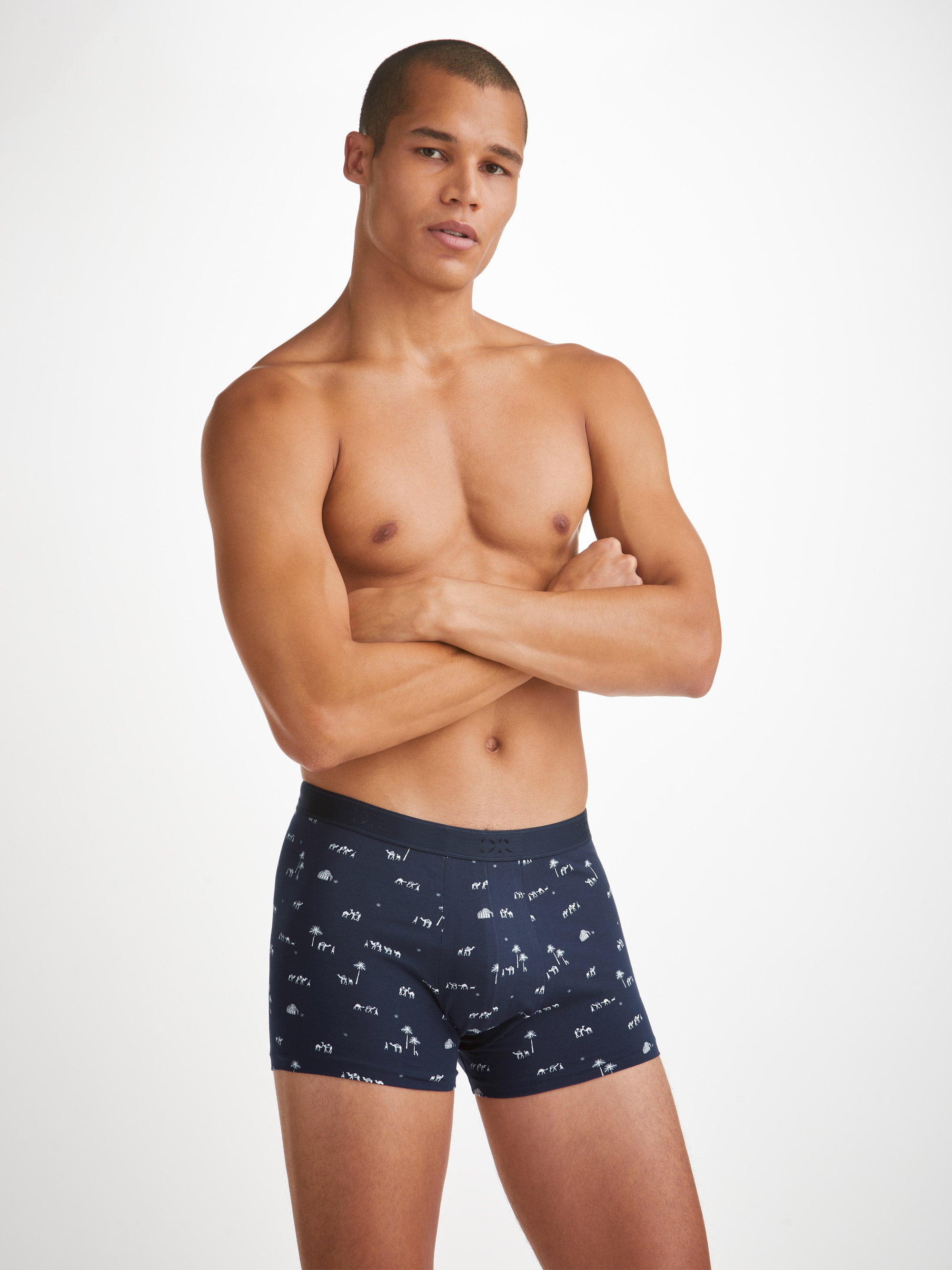 Men's Boxer Briefs Sahara 1 Pima Cotton Stretch Navy