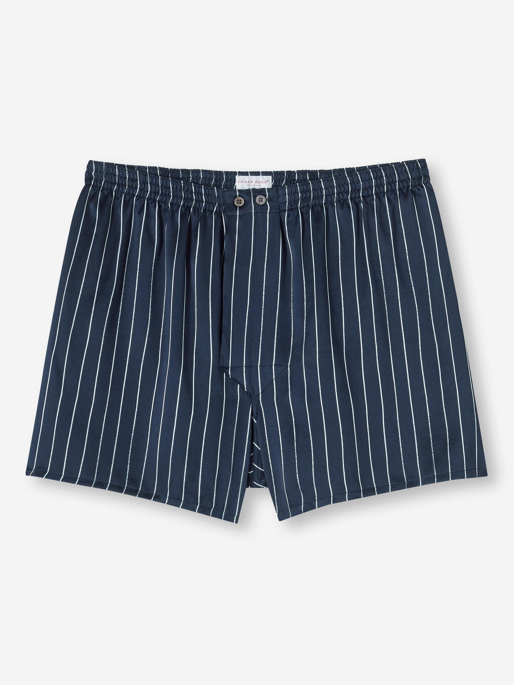 Men's Classic Fit Boxers Brindisi 102 Silk Satin Navy