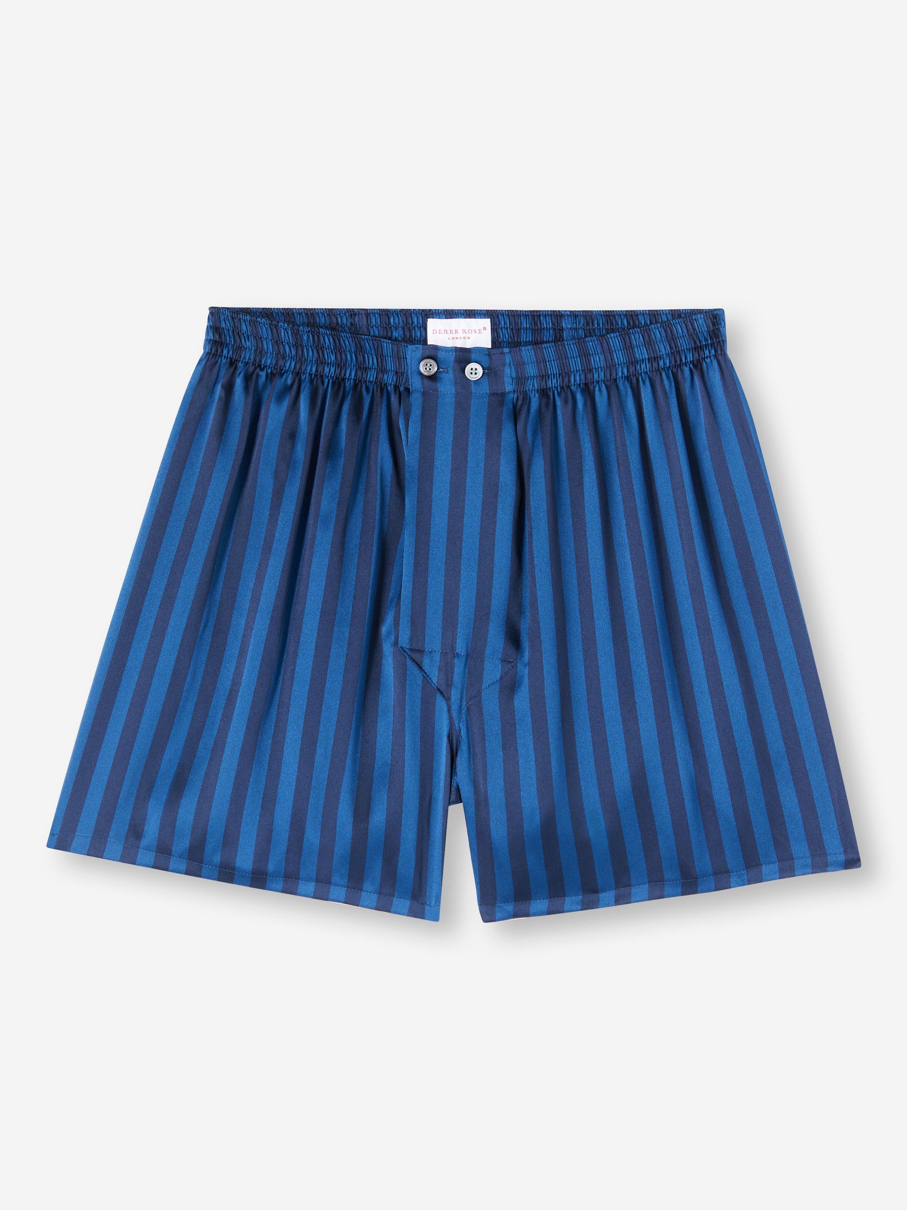 Men's Classic Fit Boxers Brindisi 92 Silk Satin Navy