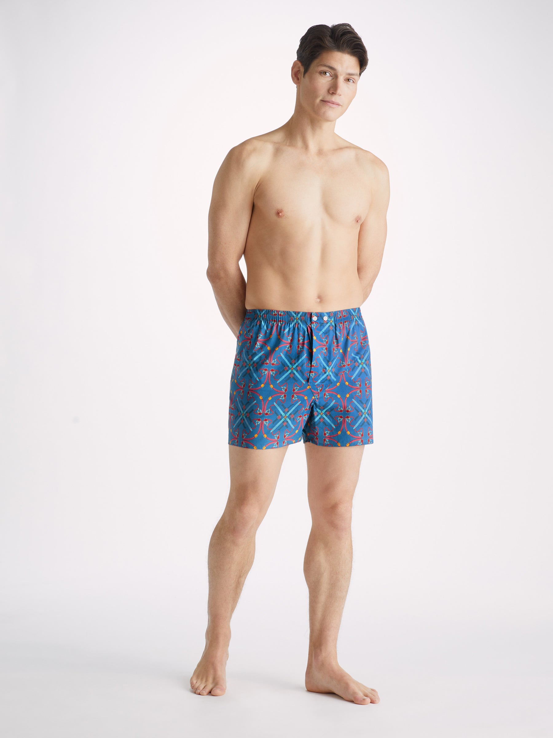 Men's Classic Fit Boxers Ledbury 64 Cotton Batiste Multi