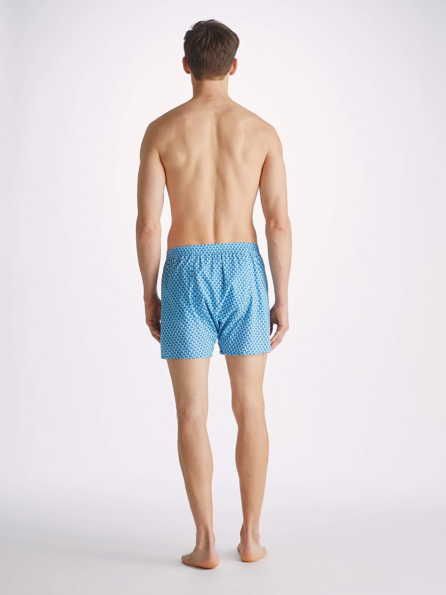 Men's Classic Fit Boxers Ledbury 65 Cotton Batiste Blue