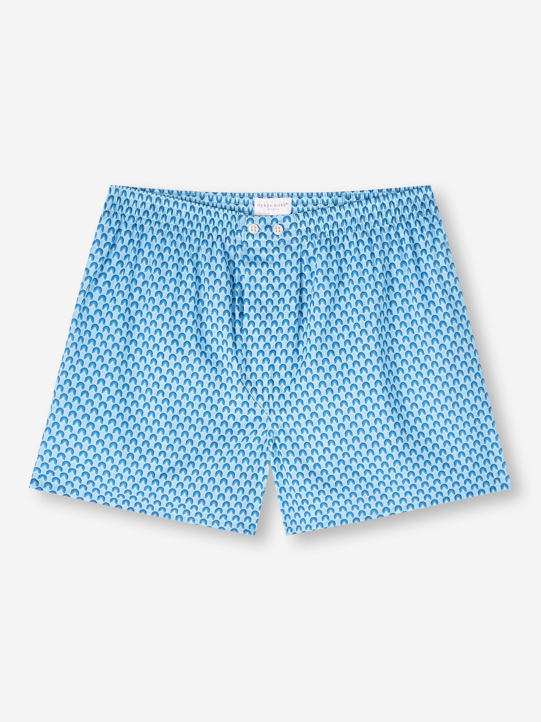 Men's Classic Fit Boxers Ledbury 65 Cotton Batiste Blue