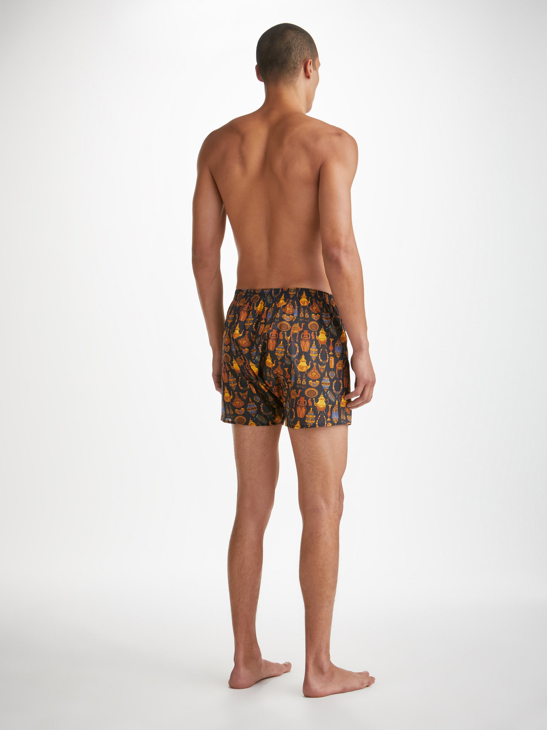 Men's Classic Fit Boxers Ledbury 71 Cotton Batiste Navy