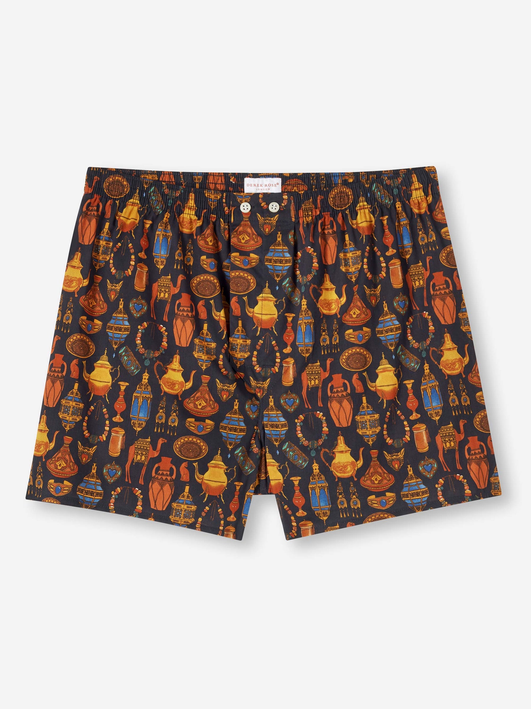 Men's Classic Fit Boxers Ledbury 71 Cotton Batiste Navy