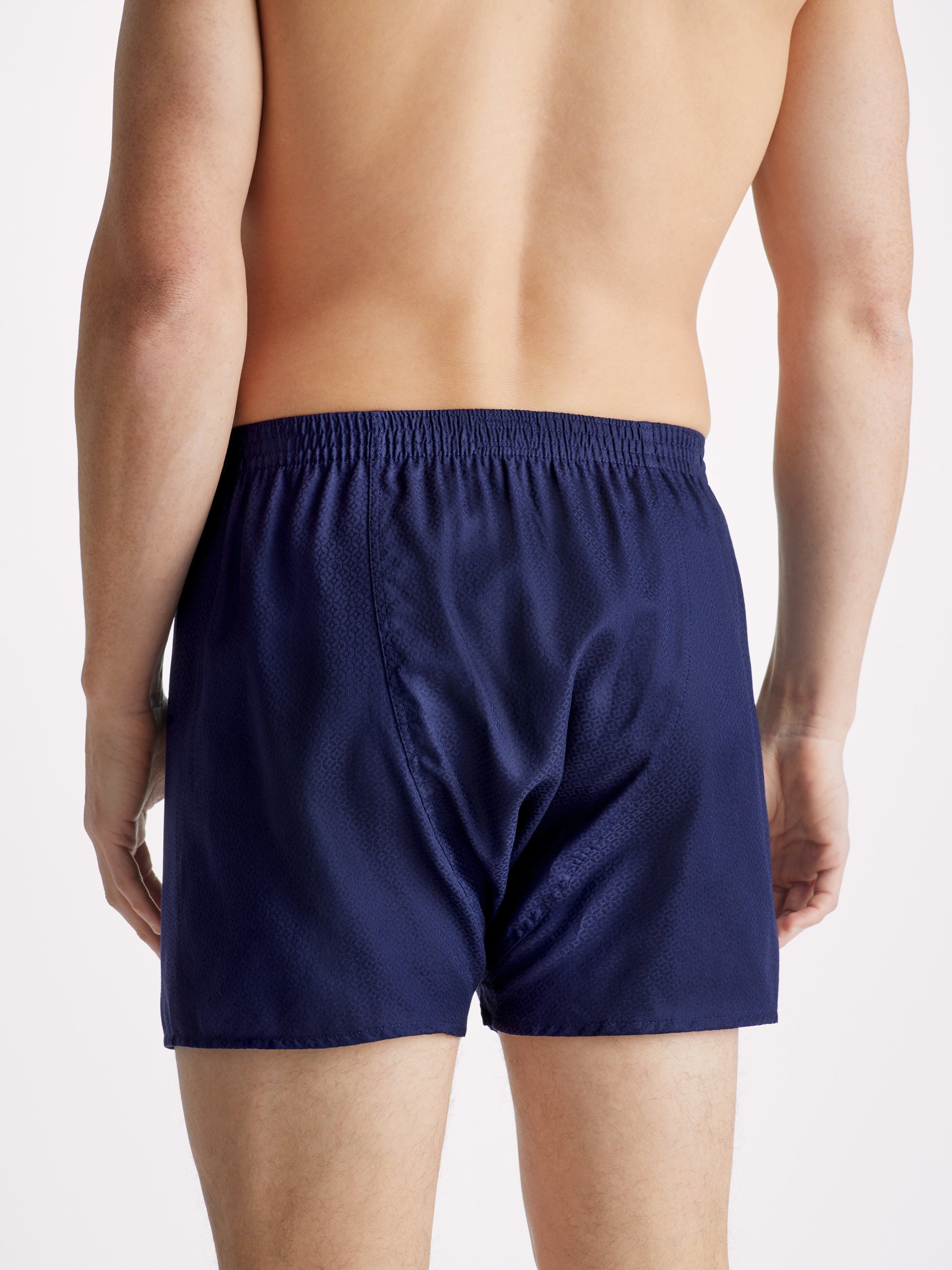 Men's Classic Fit Boxers Lombard 6 Cotton Jacquard Navy