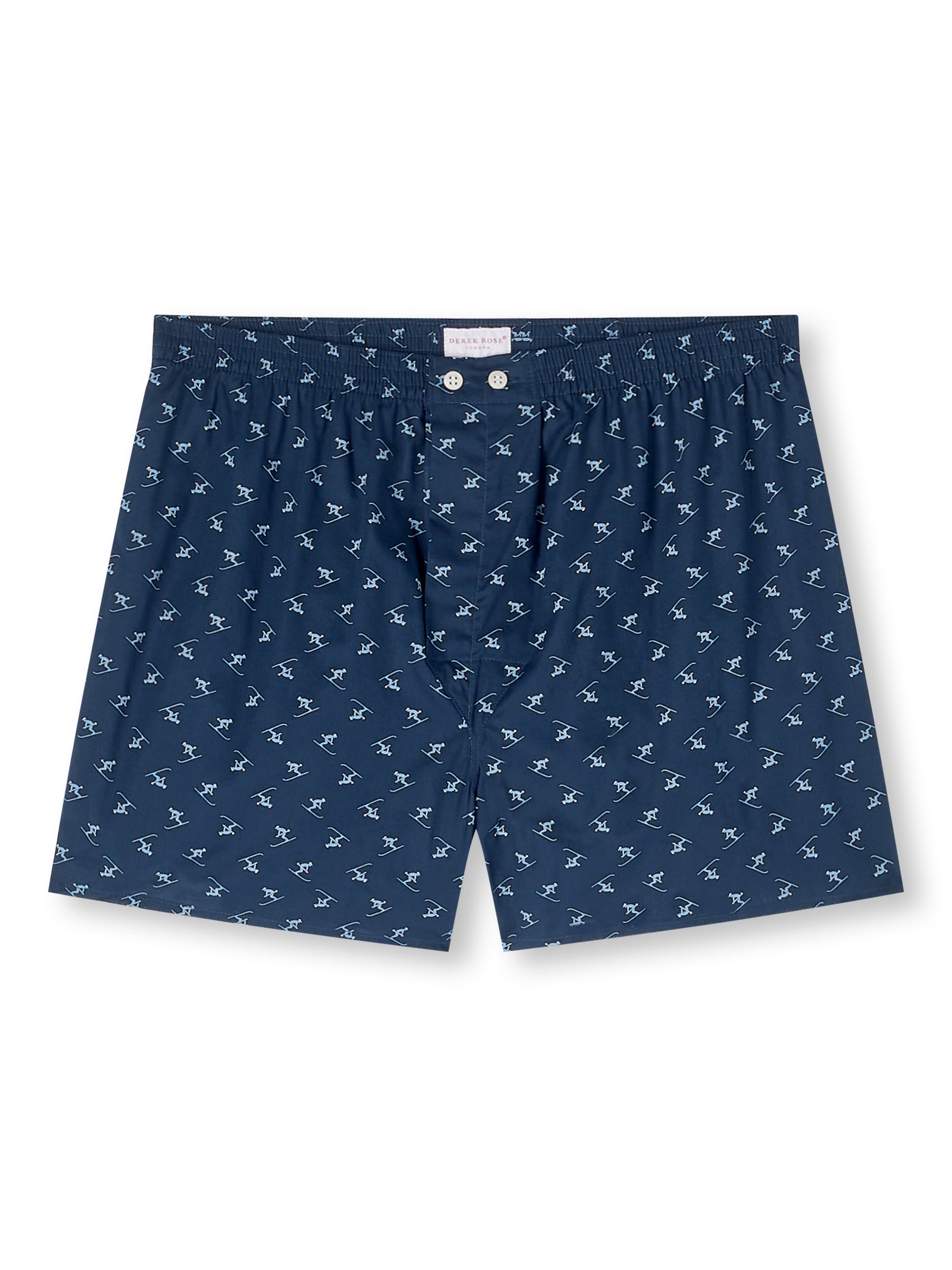 Men's Classic Fit Boxers Nelson 95 Cotton Batiste Blue