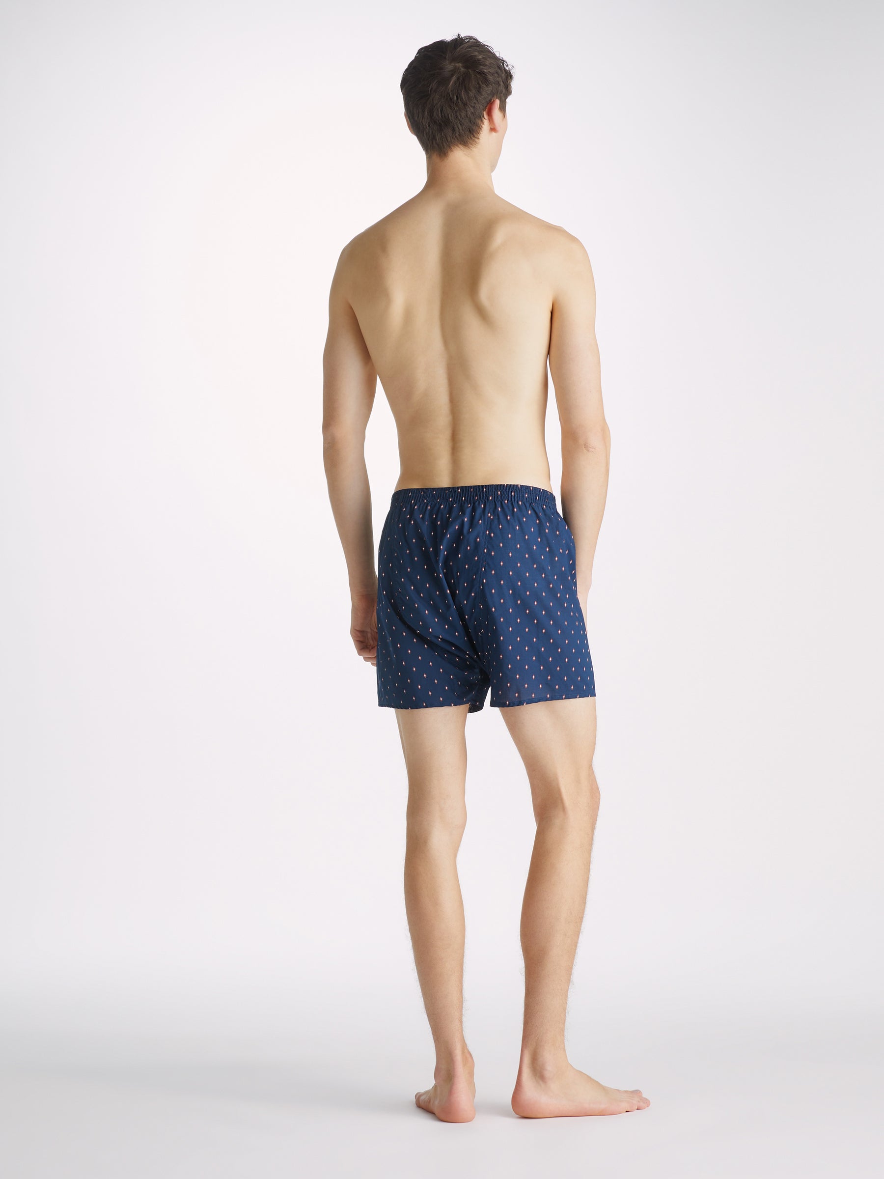 Men's Classic Fit Boxers Nelson 96 Cotton Batiste Navy