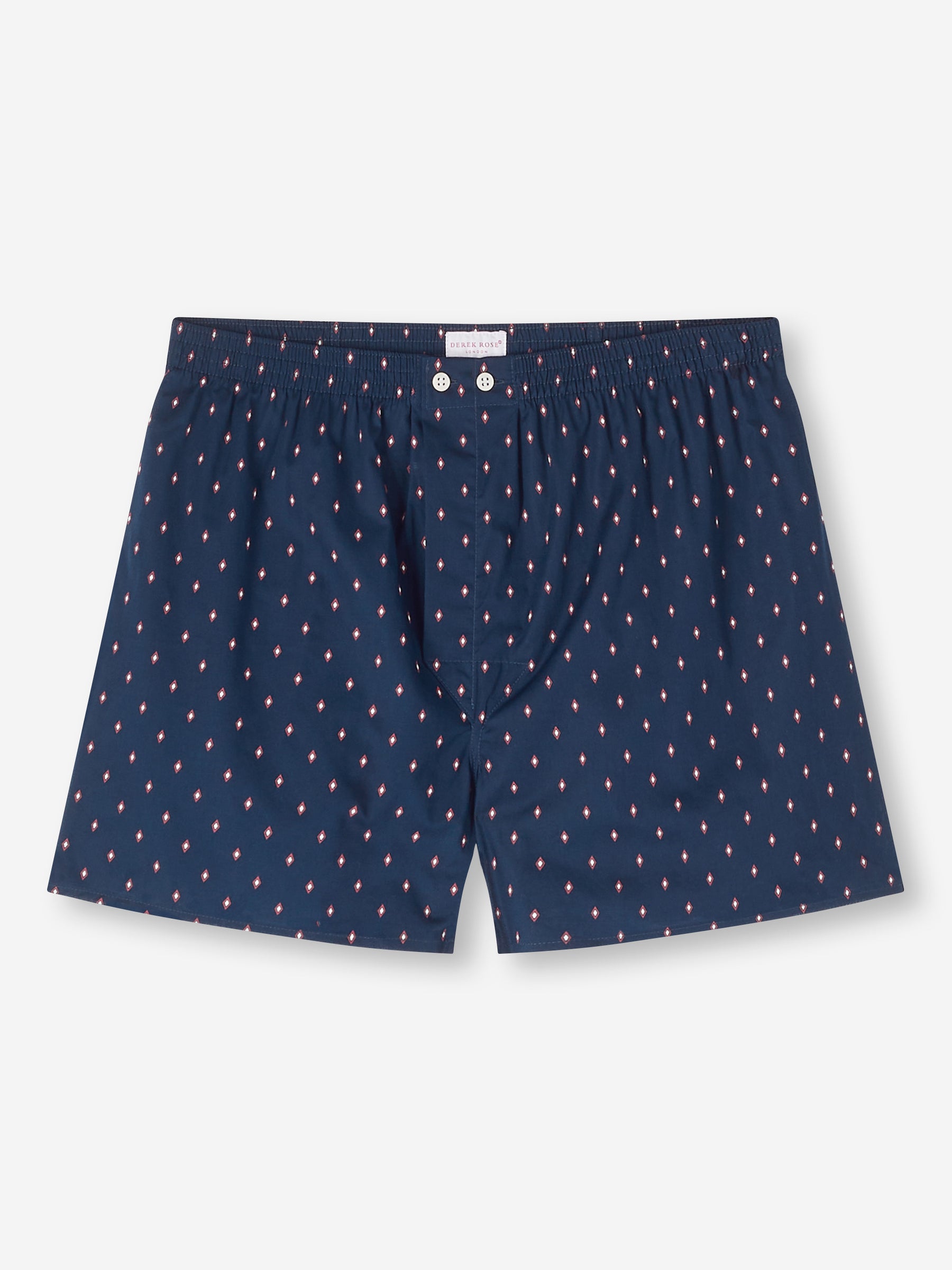 Men's Classic Fit Boxers Nelson 96 Cotton Batiste Navy