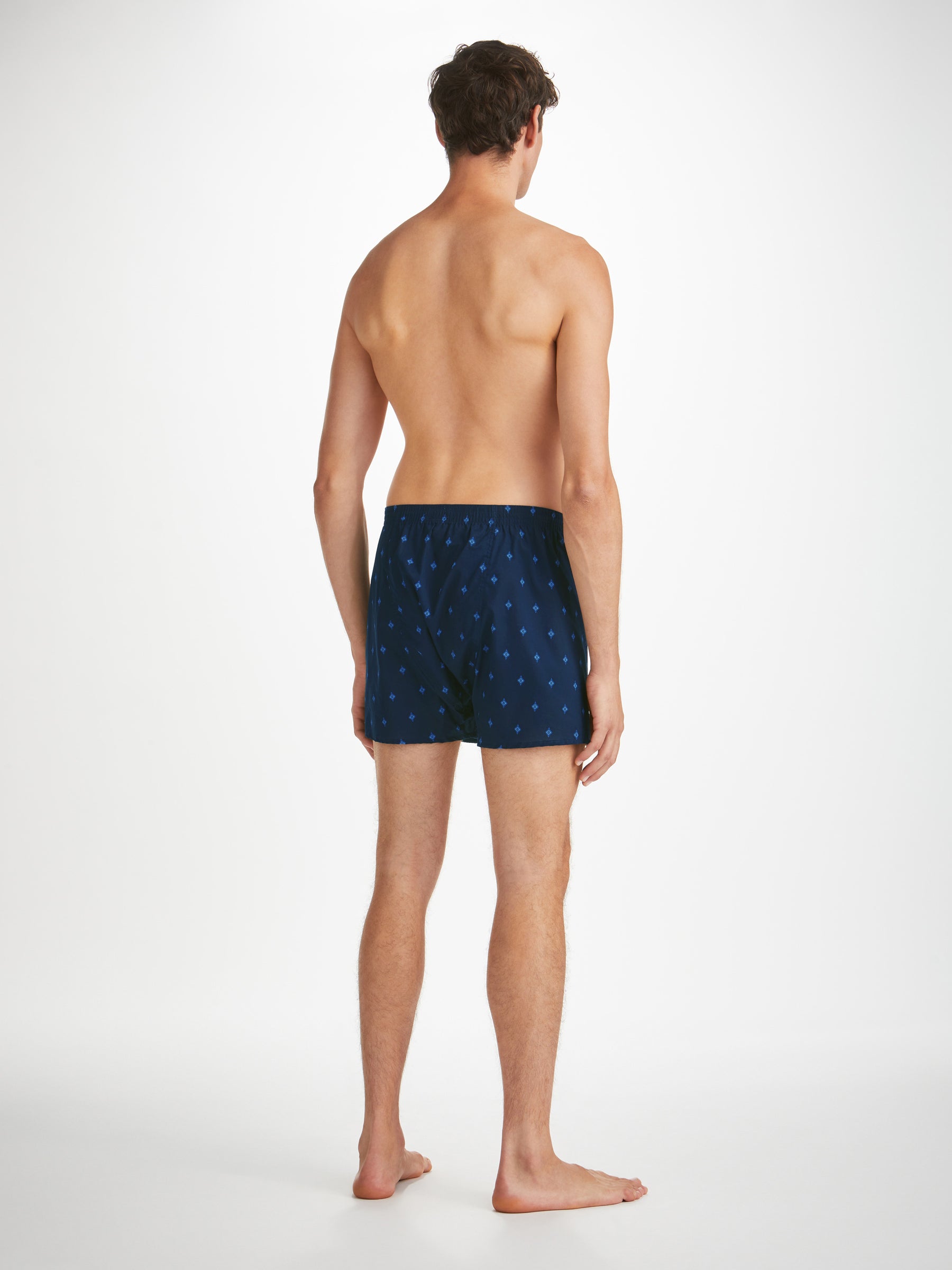 Men's Classic Fit Boxers Nelson 98 Cotton Batiste Navy