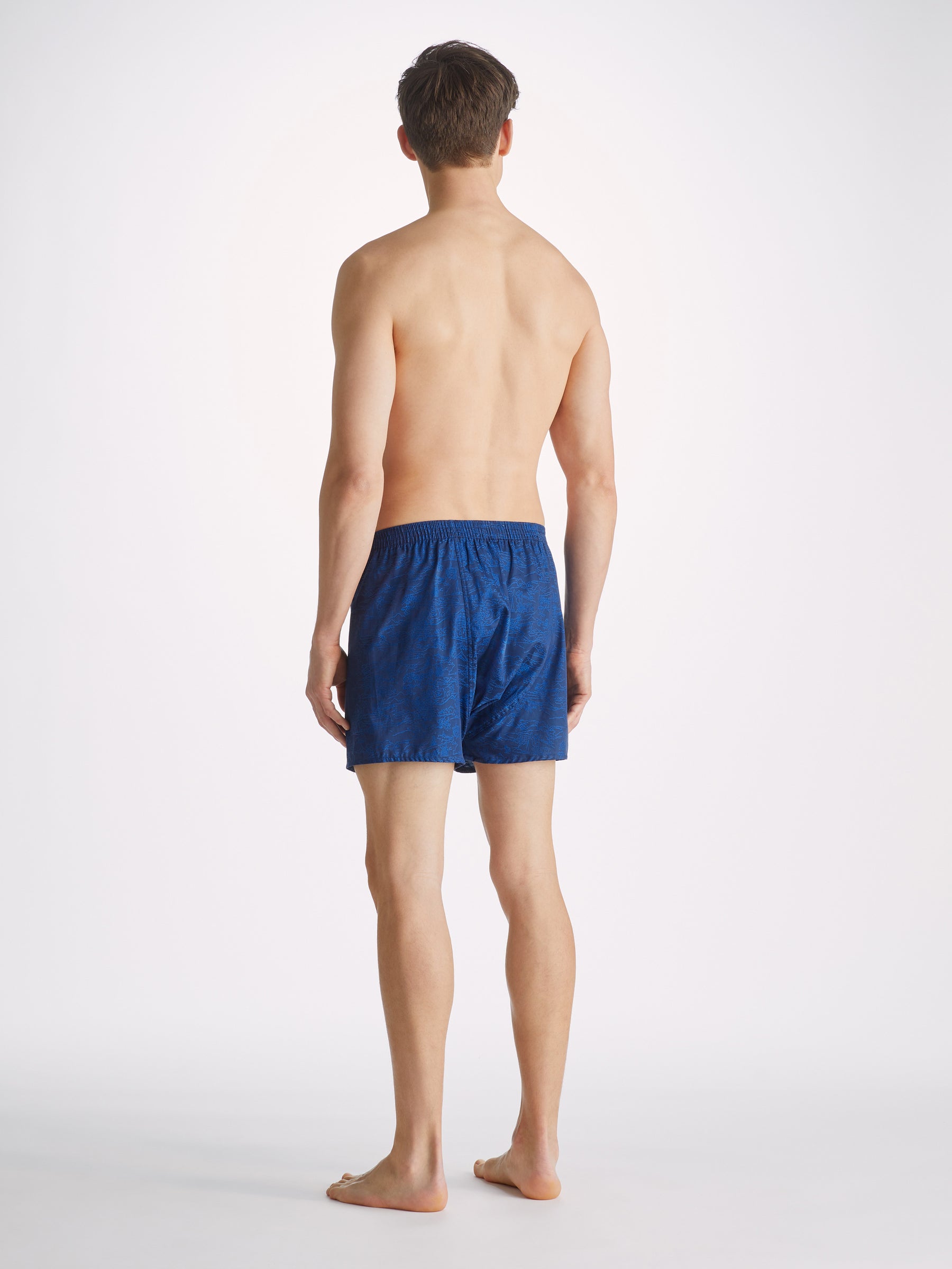 Men's Classic Fit Boxers Paris 25 Cotton Jacquard Navy