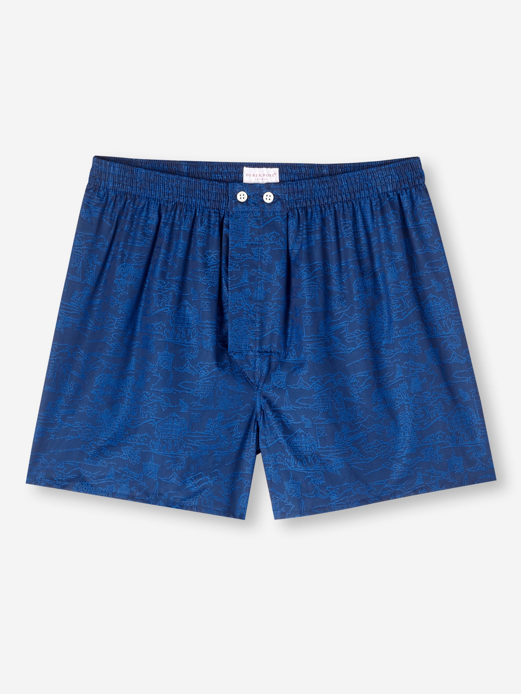 Men's Classic Fit Boxers Paris 25 Cotton Jacquard Navy