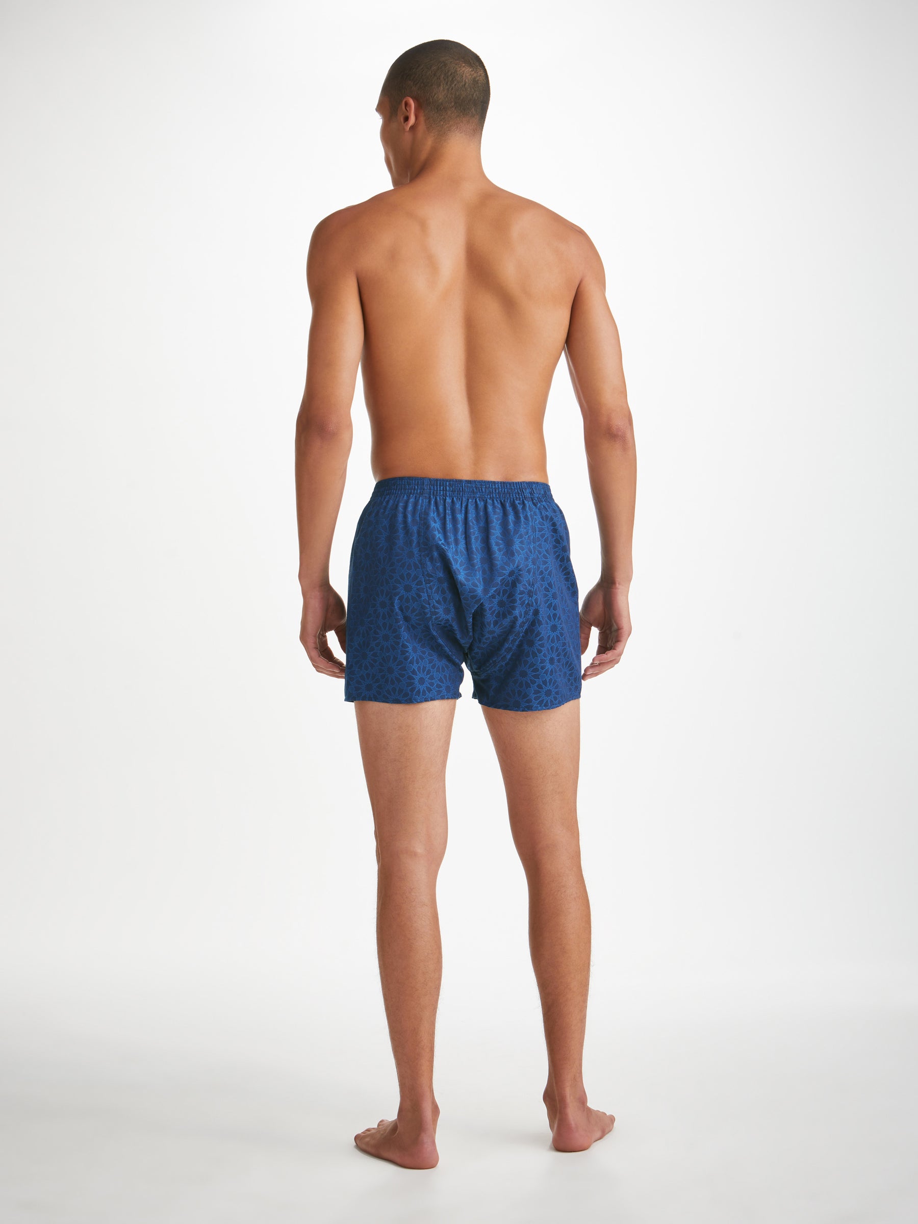 Men's Classic Fit Boxers Paris 26 Cotton Jacquard Navy