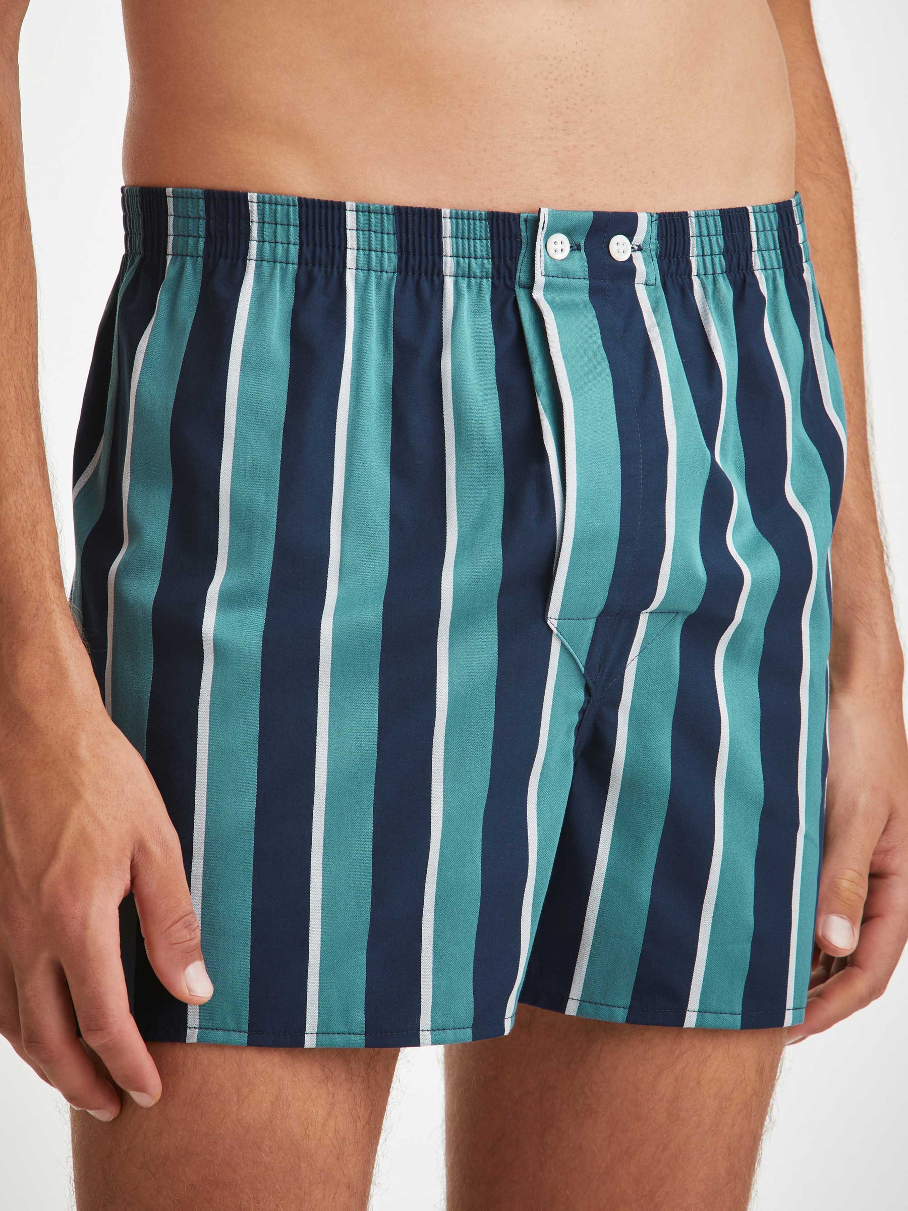 Men's Classic Fit Boxers Royal 221 Cotton Teal