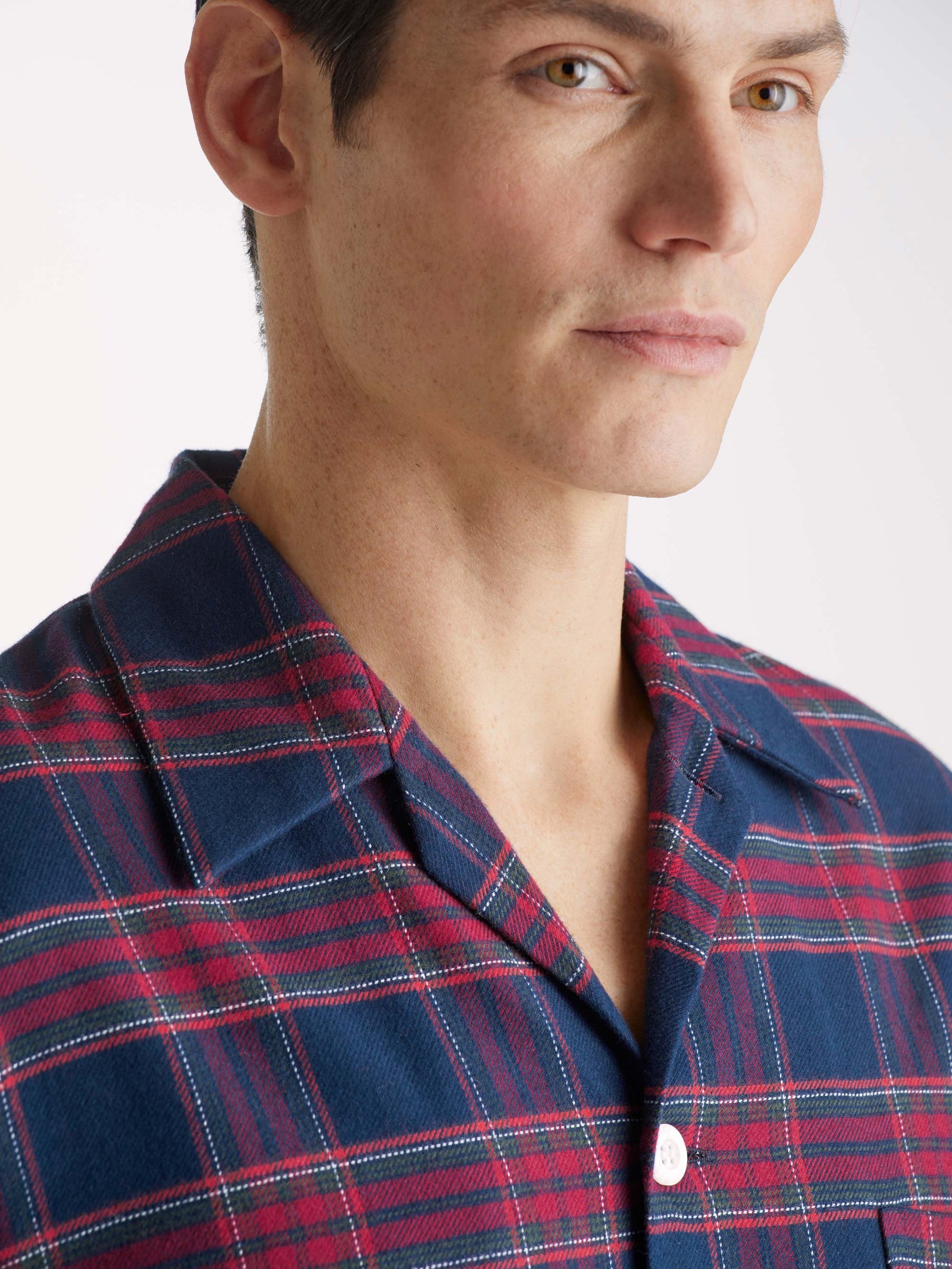 Men's Classic Fit Pyjamas Kelburn 36 Brushed Cotton Multi