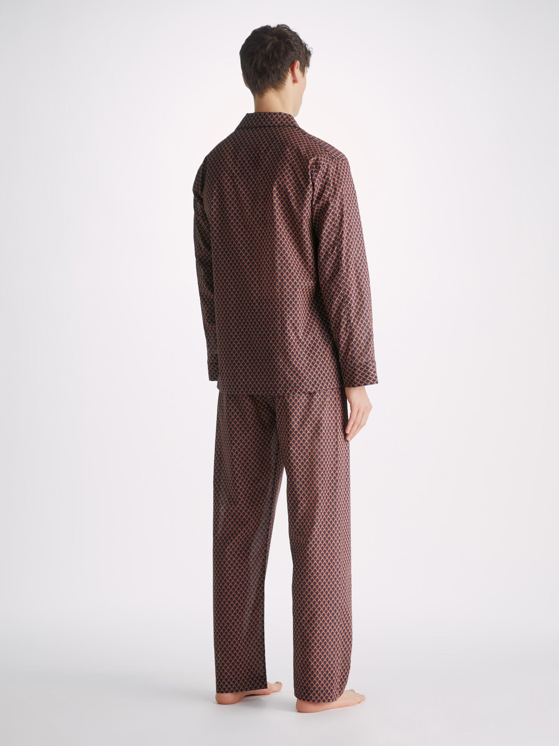 Men's Classic Fit Pyjamas Ledbury 65 Cotton Batiste Multi