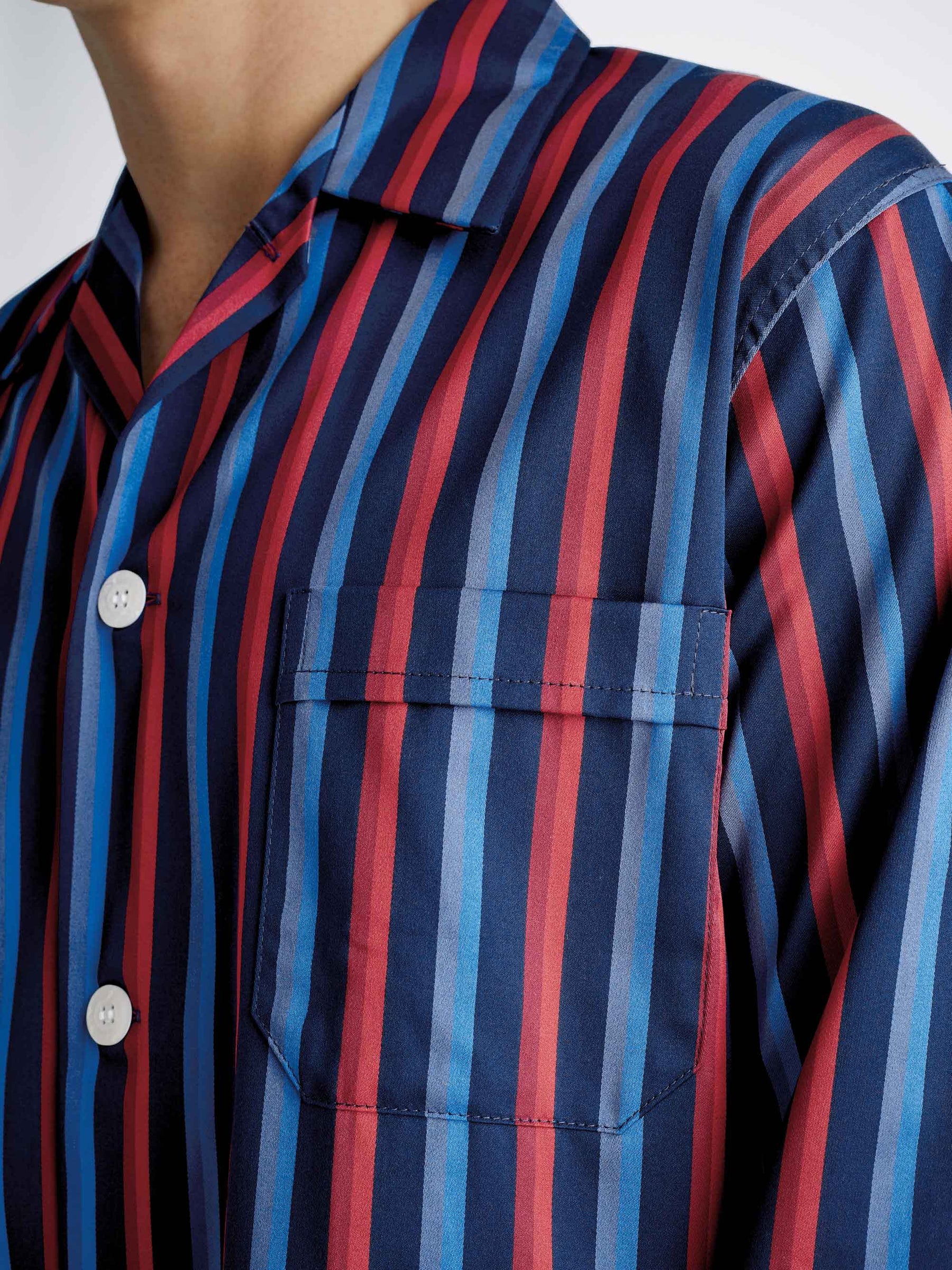 Men's Classic Fit Pajamas Wellington 55 Cotton Navy