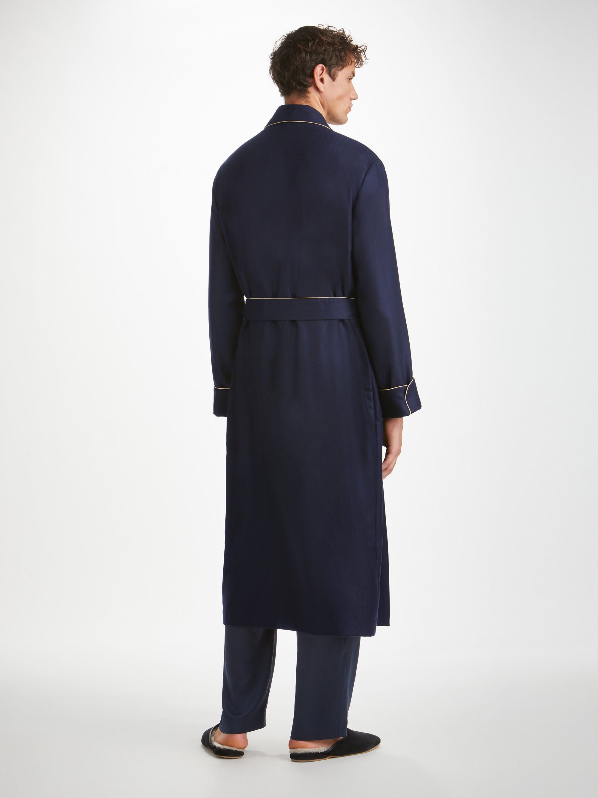 Men's Robe Duke Cashmere Navy