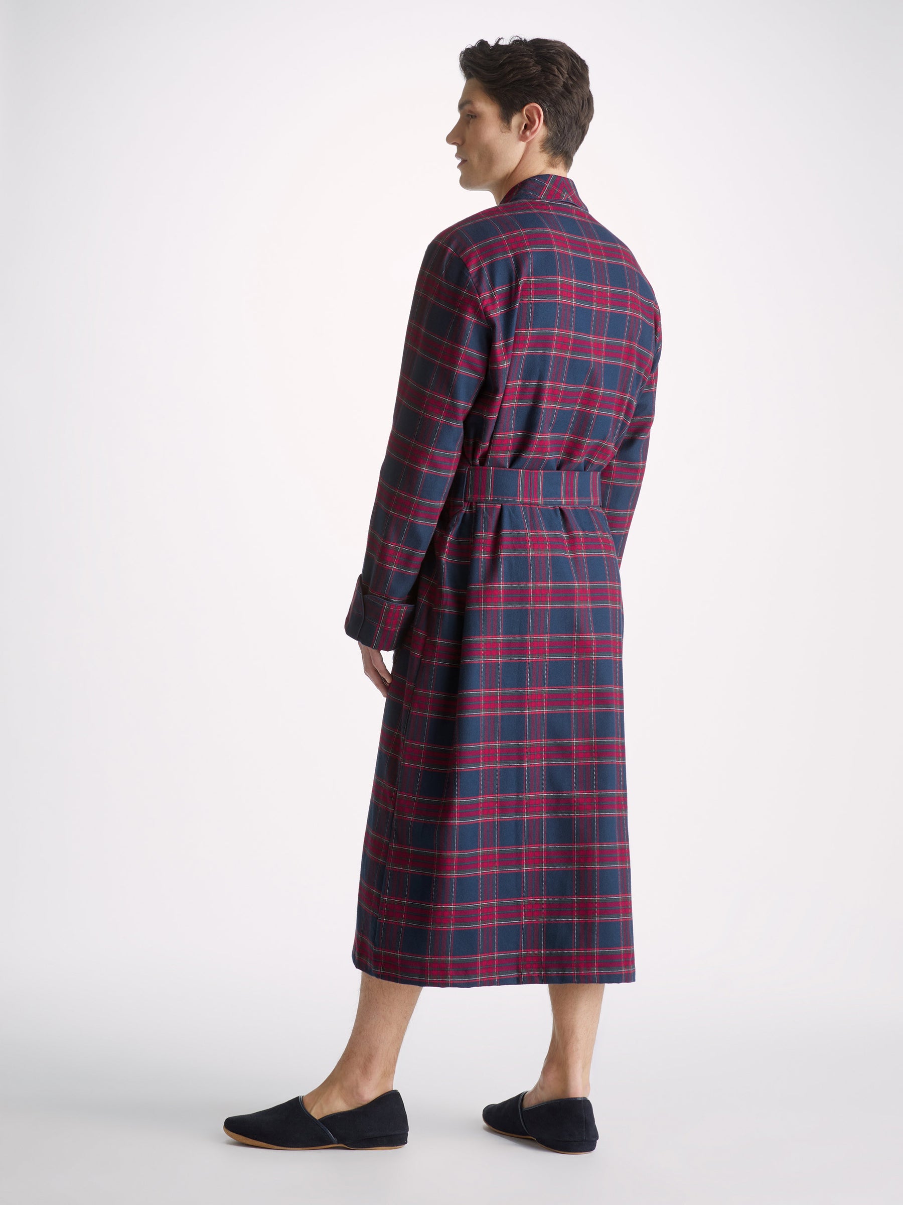 Men's Dressing Gown Kelburn 36 Brushed Cotton Multi