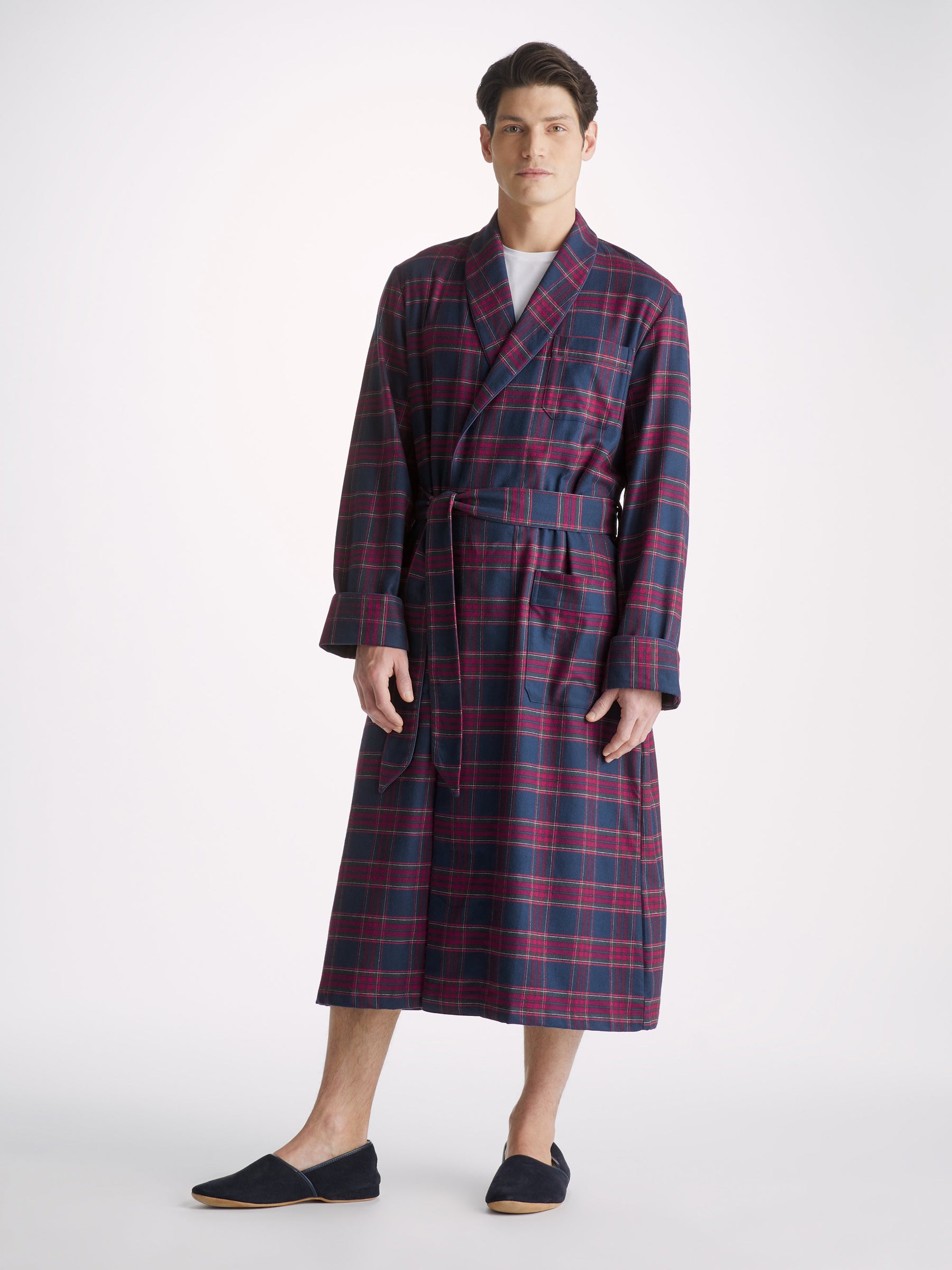 Men's Dressing Gown Kelburn 36 Brushed Cotton Multi