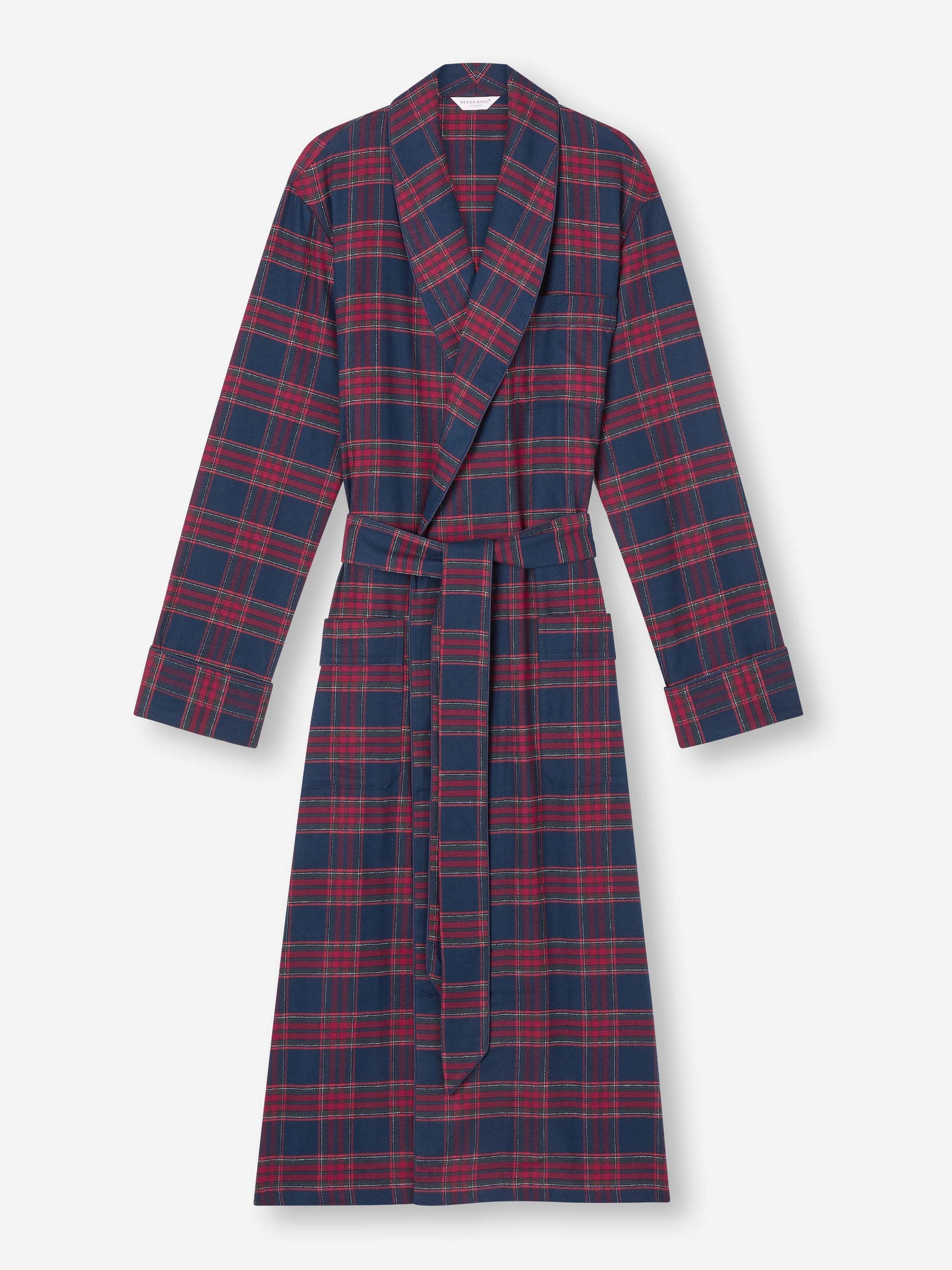 Men's Dressing Gown Kelburn 36 Brushed Cotton Multi