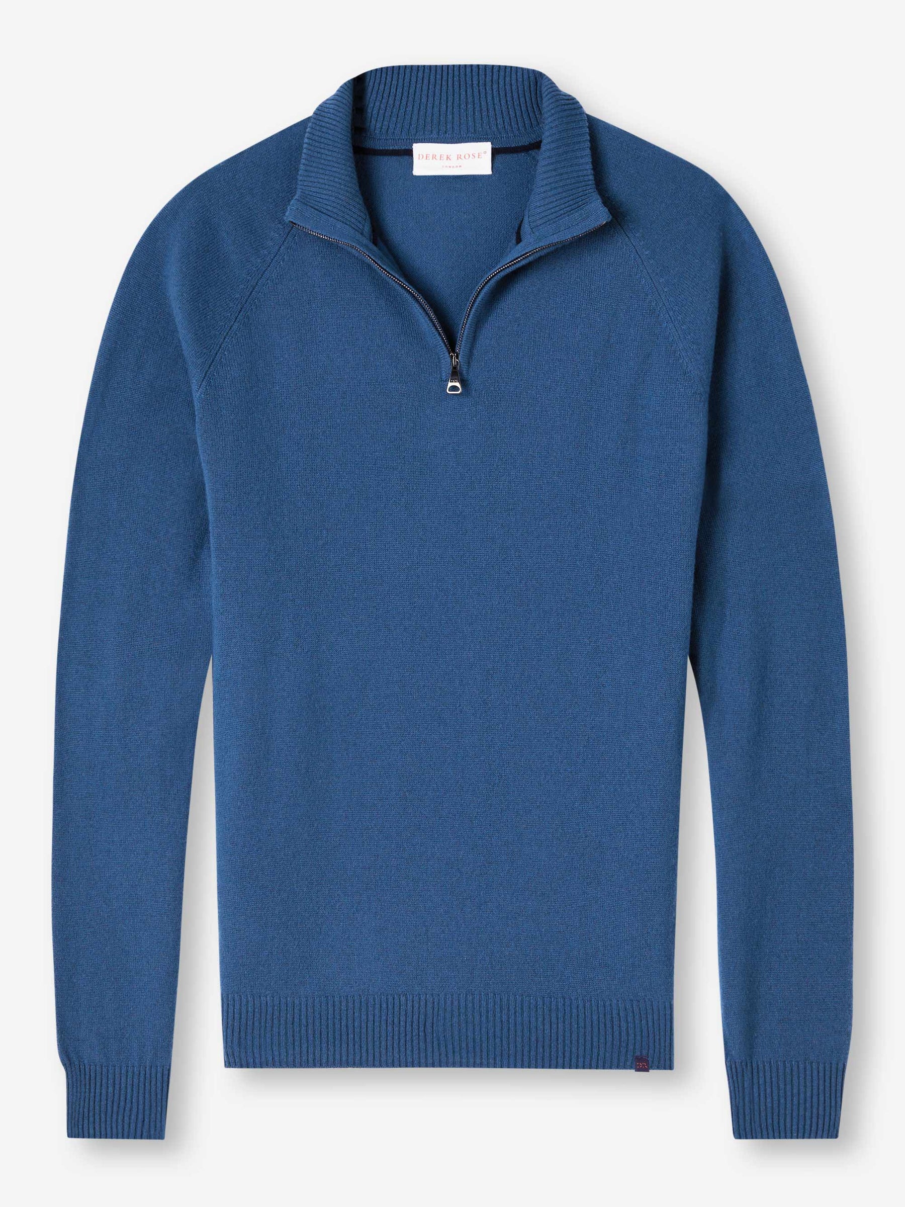 Men's Half-Zip Sweater Finley Cashmere Denim