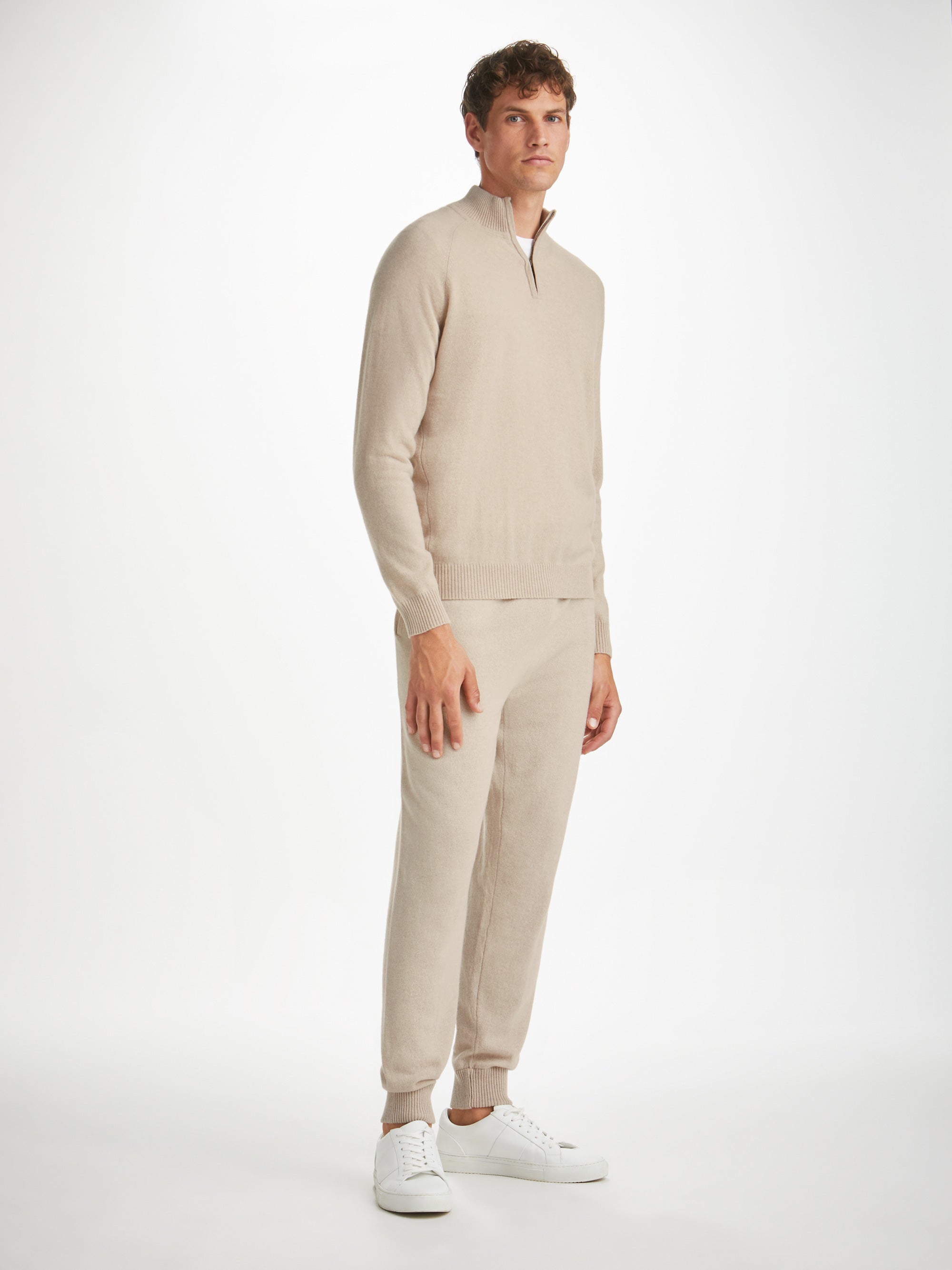 Men's Half-Zip Sweater Finley Cashmere Oat