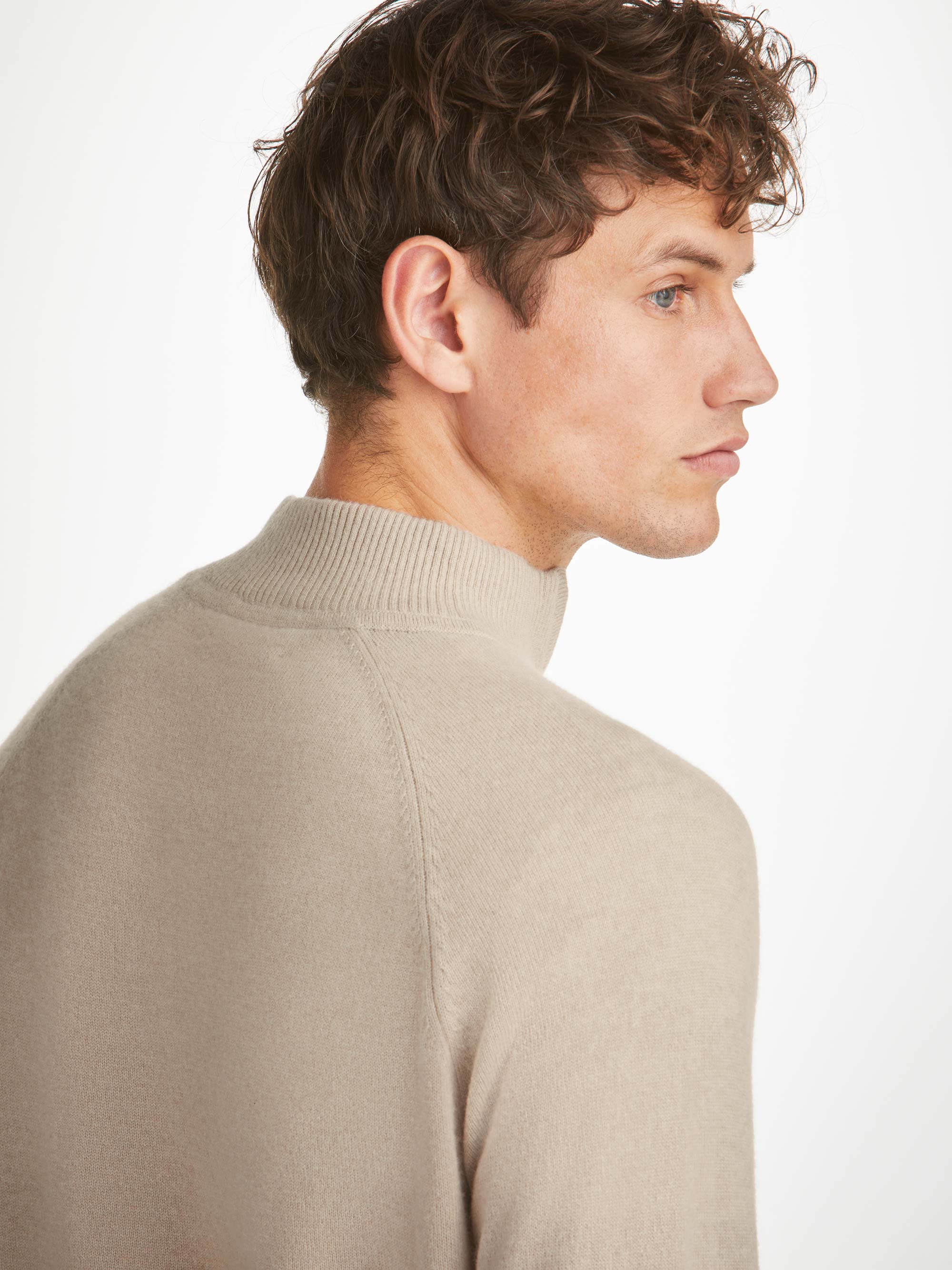 Men's Half-Zip Sweater Finley Cashmere Oat