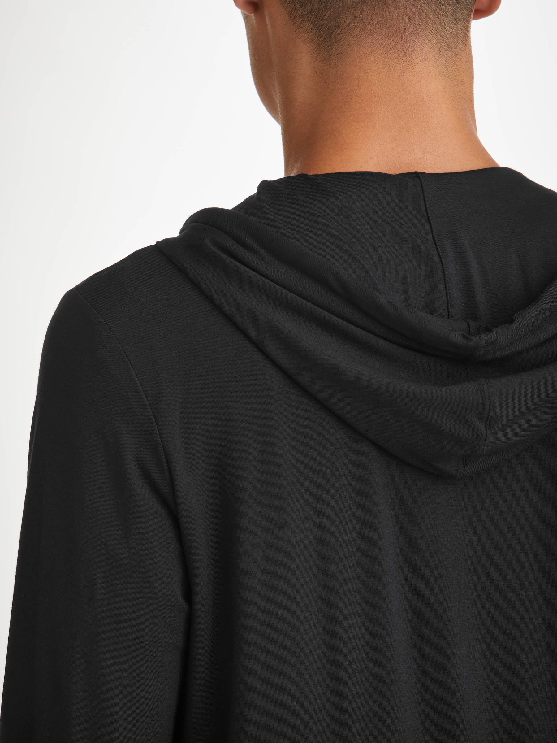Men's Hoodie Basel Micro Modal Stretch Black