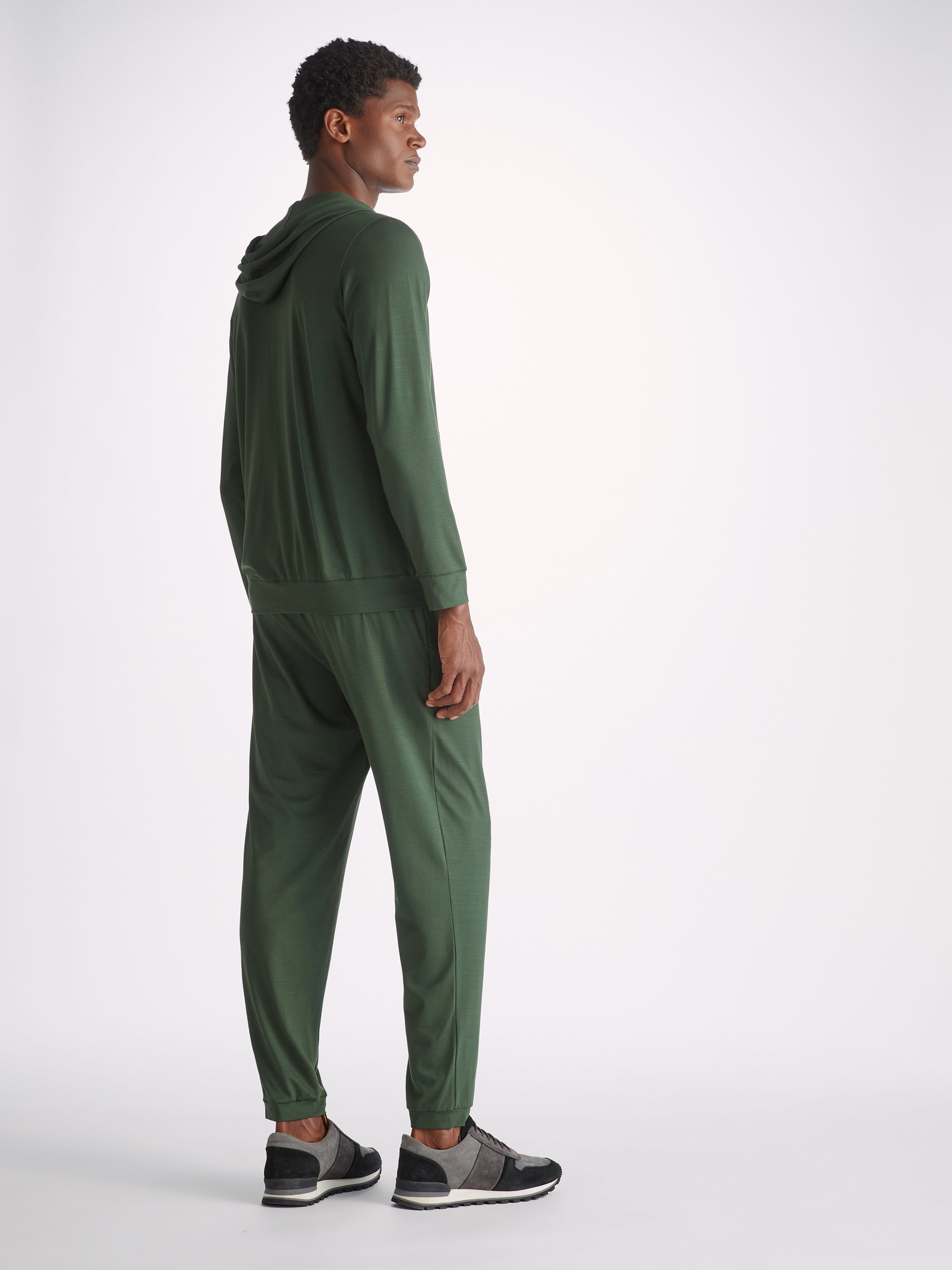 Men's Hoodie Basel Micro Modal Stretch Hunter Green