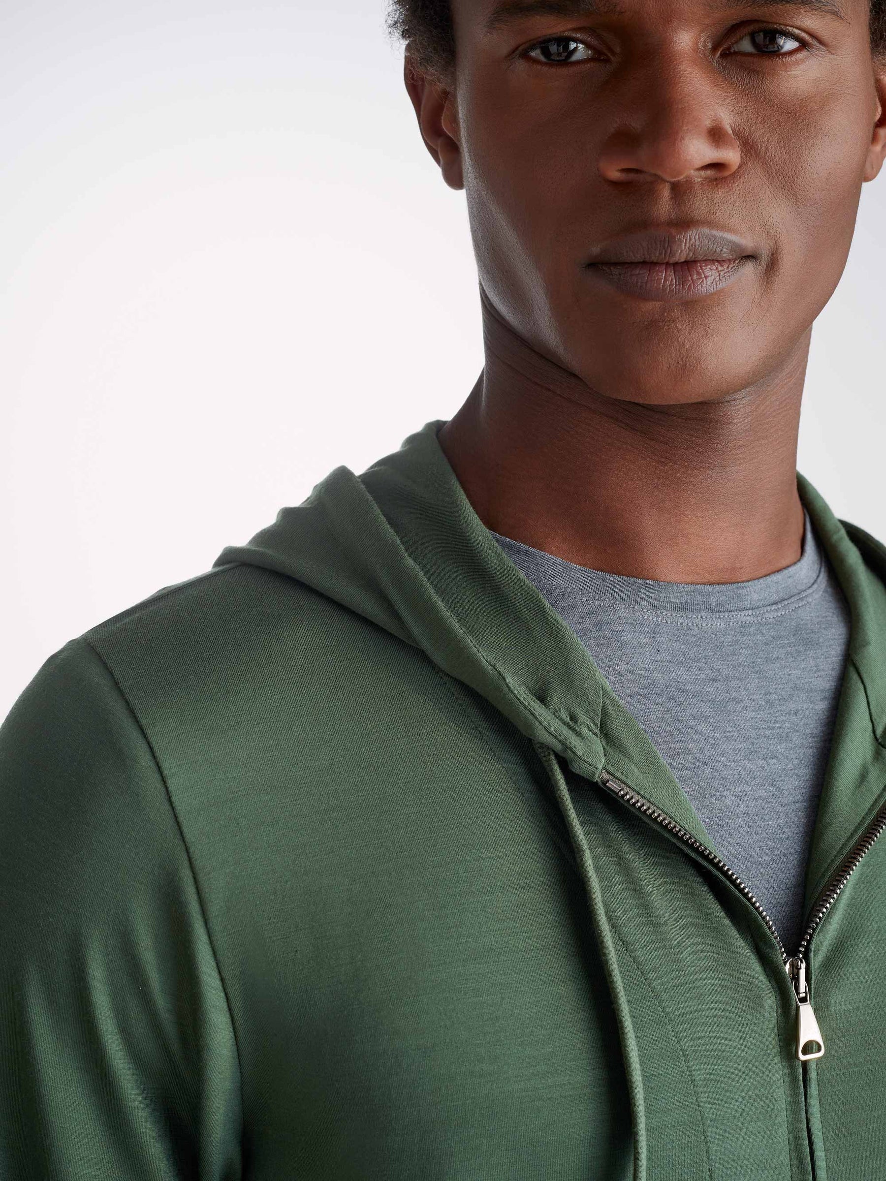 Men's Hoodie Basel Micro Modal Stretch Hunter Green