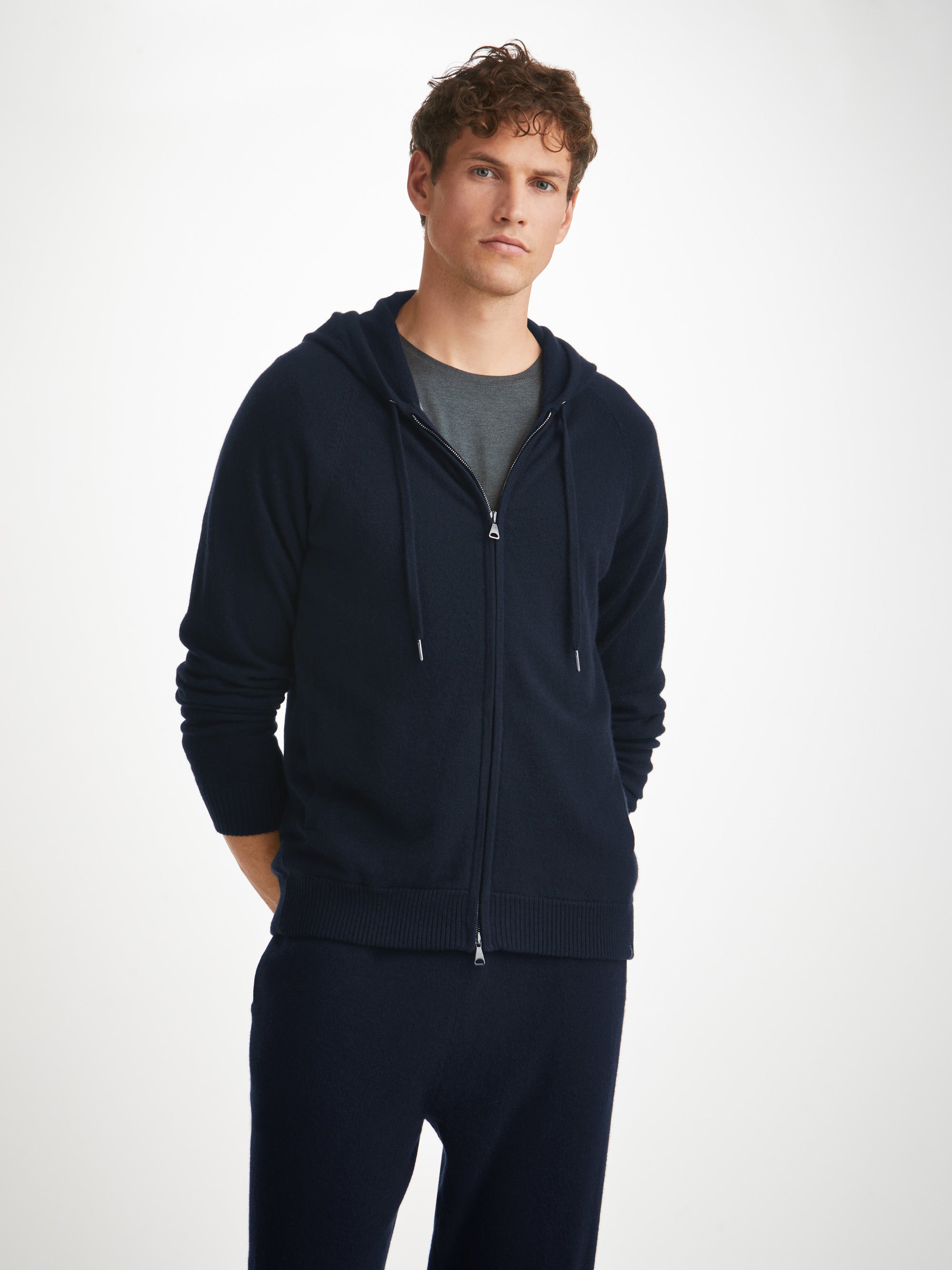 Men's Hoodie Finley Cashmere Navy