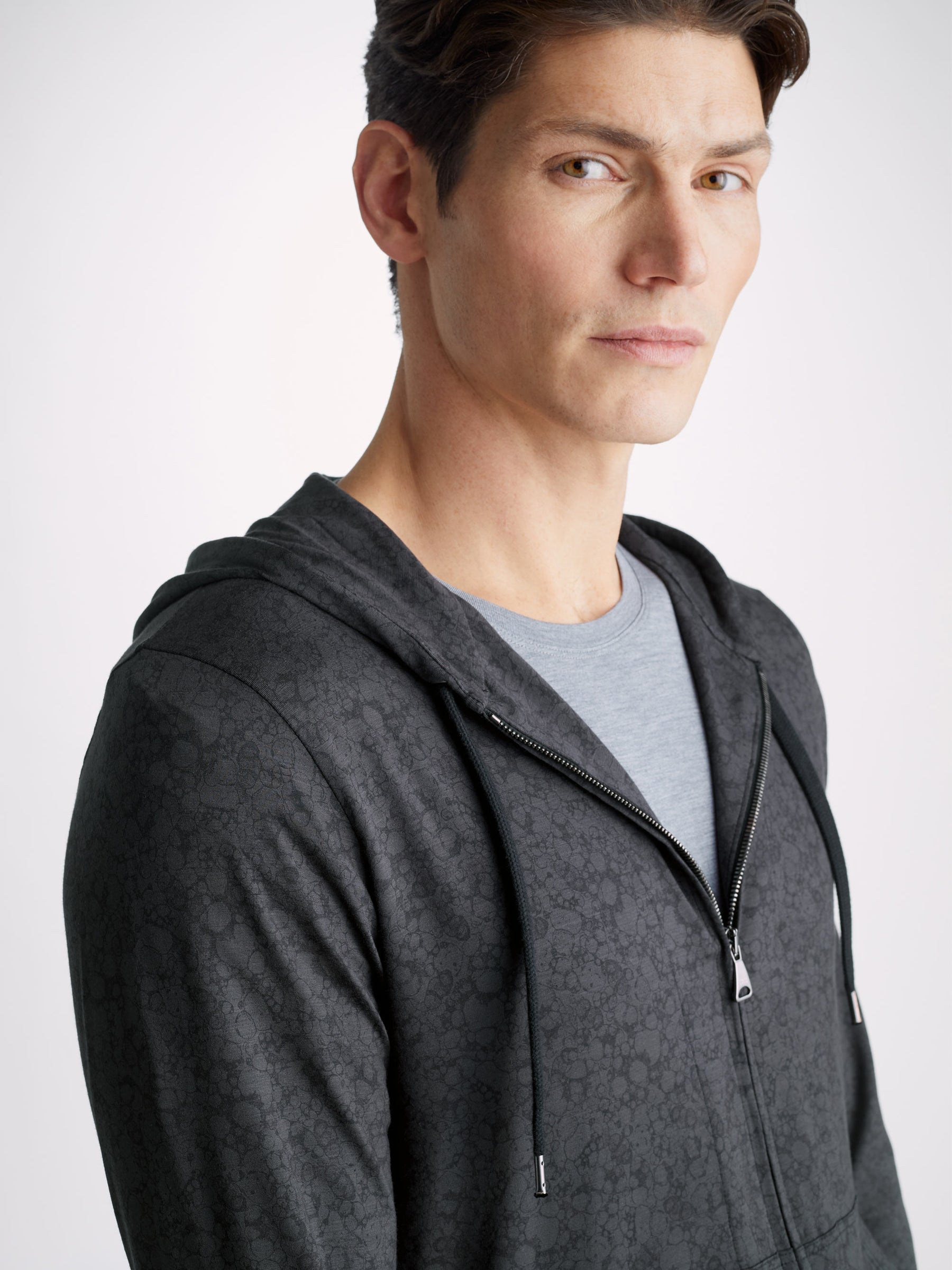 Men's Hoodie London 10 Micro Modal Black