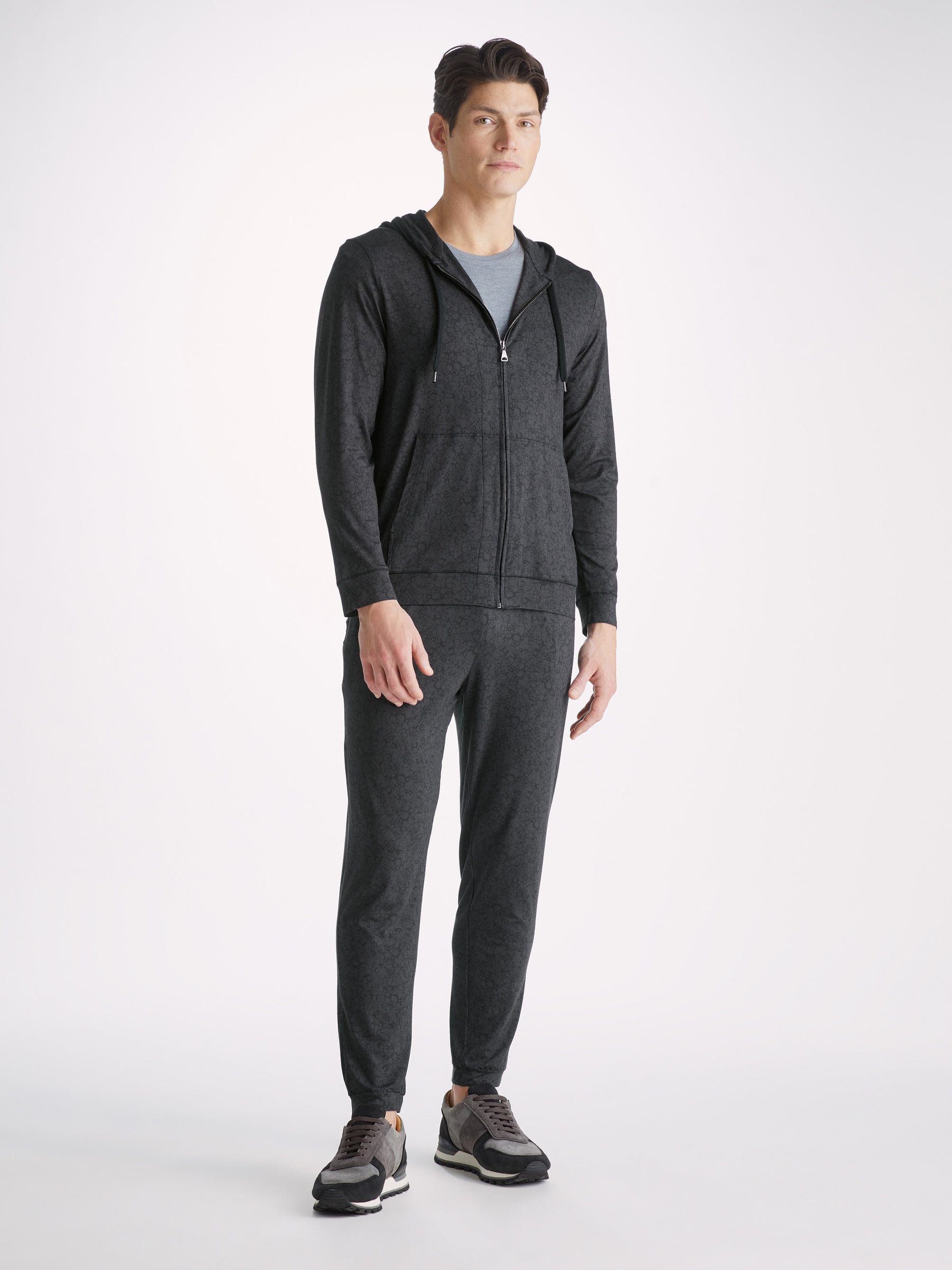 Men's Hoodie London 10 Micro Modal Black