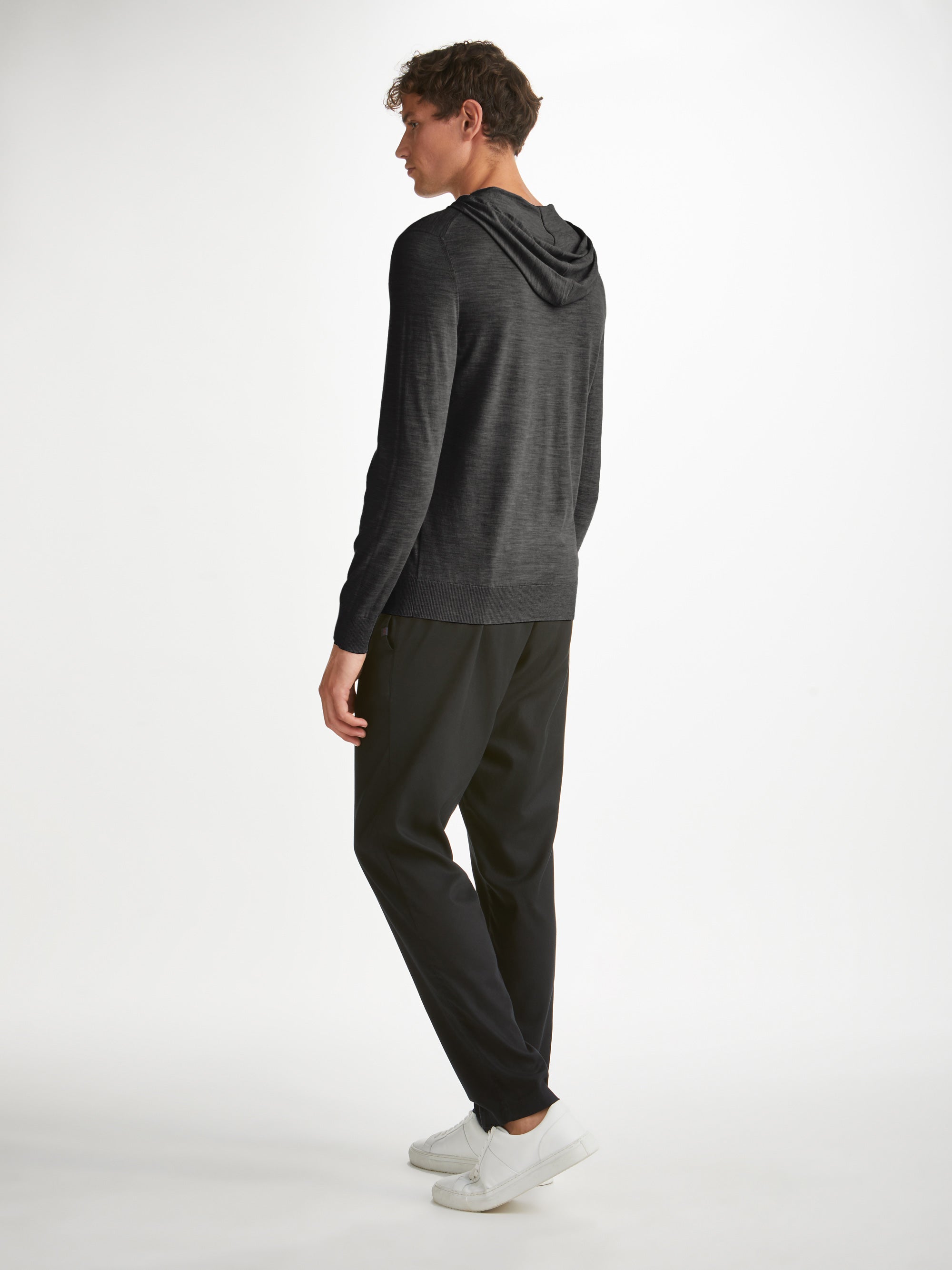 Men's Hoodie Orson Merino Wool Charcoal