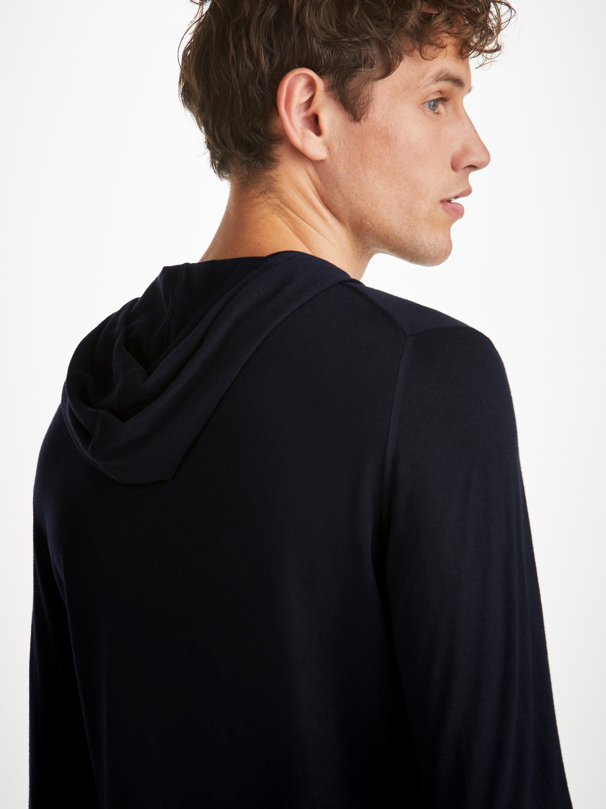 Men's Hoodie Orson Merino Wool Navy