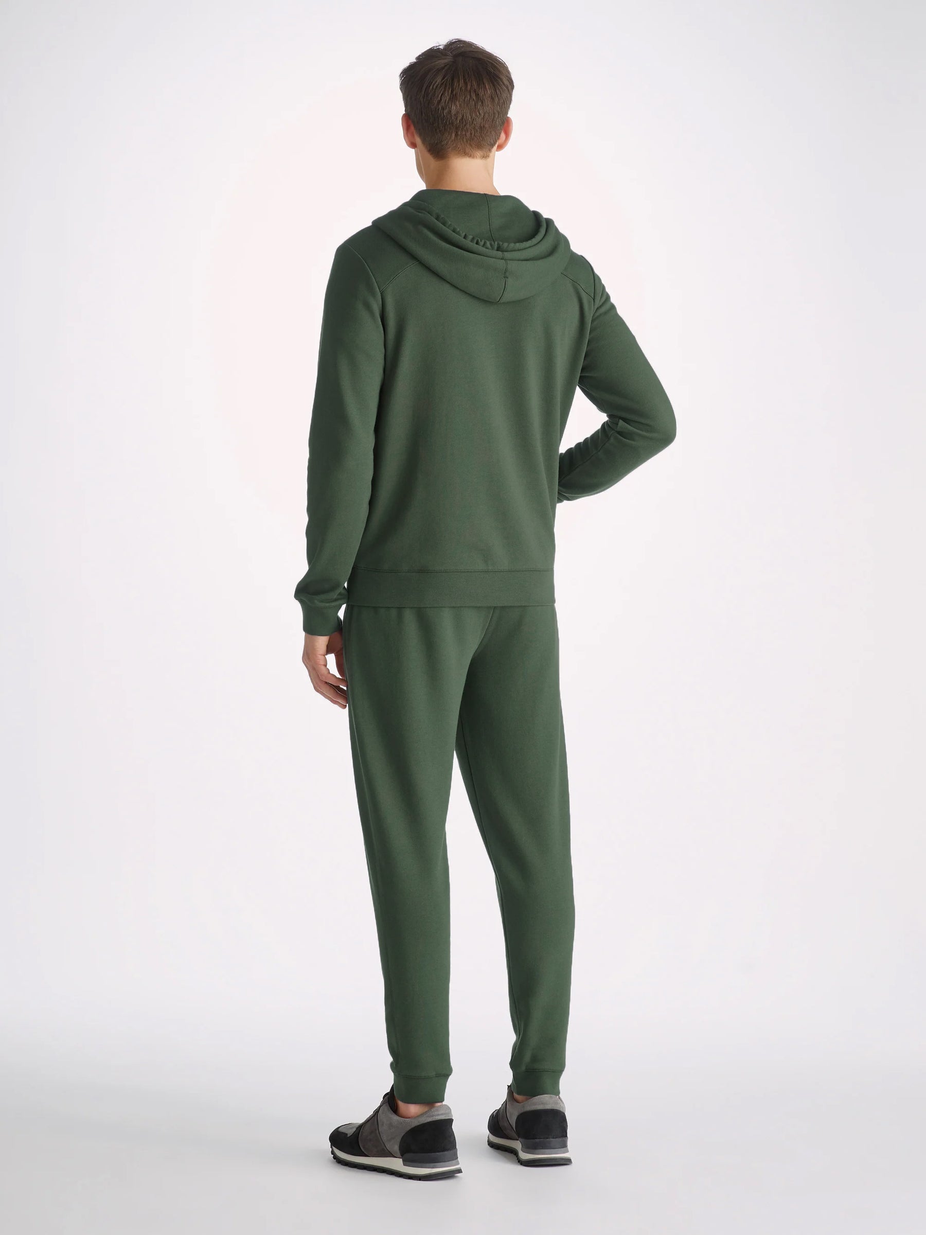 Men's Hoodie Quinn Cotton Modal Hunter Green