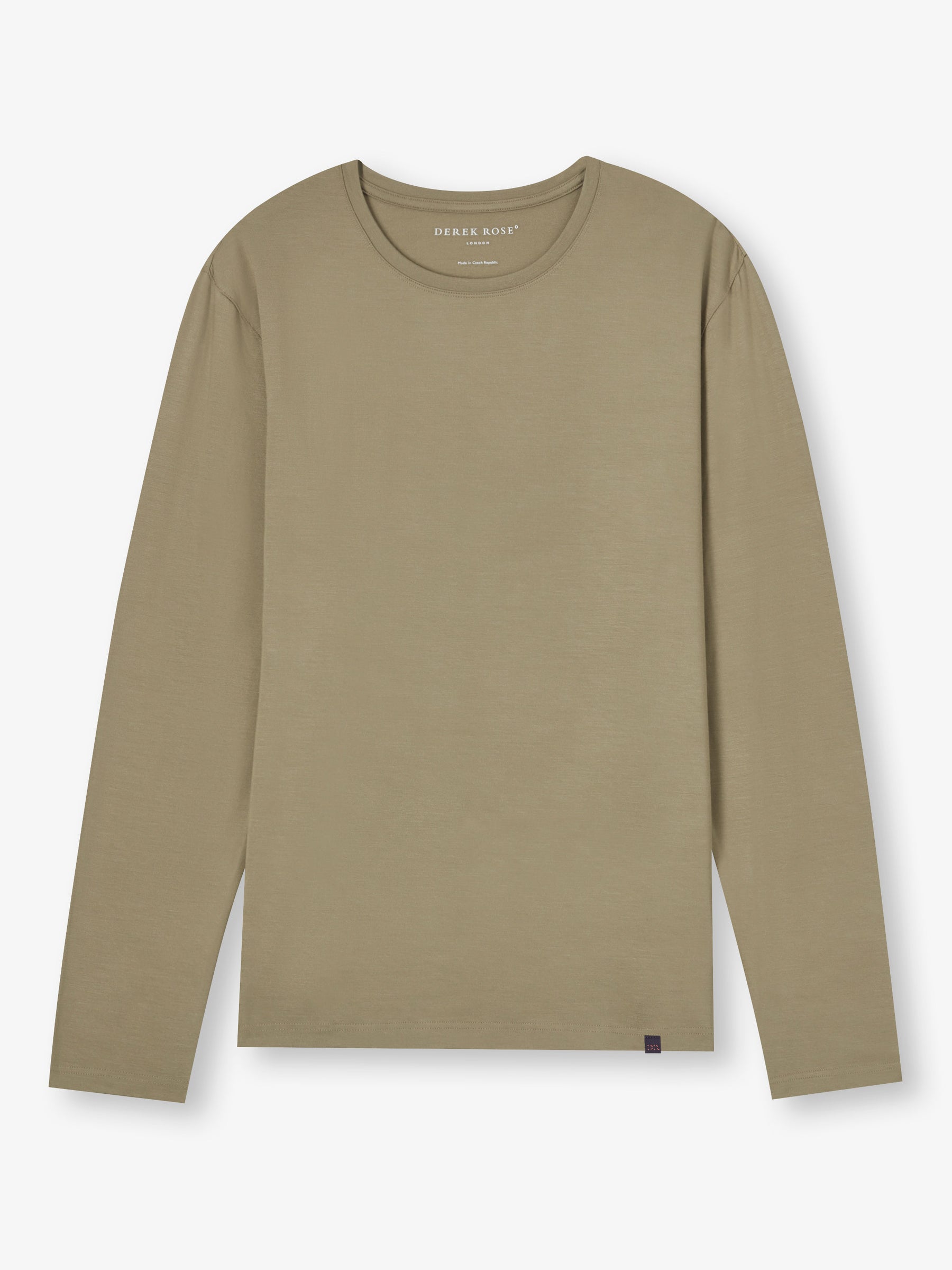 Men's Long Sleeve T-Shirt Basel Micro Modal Stretch Khaki