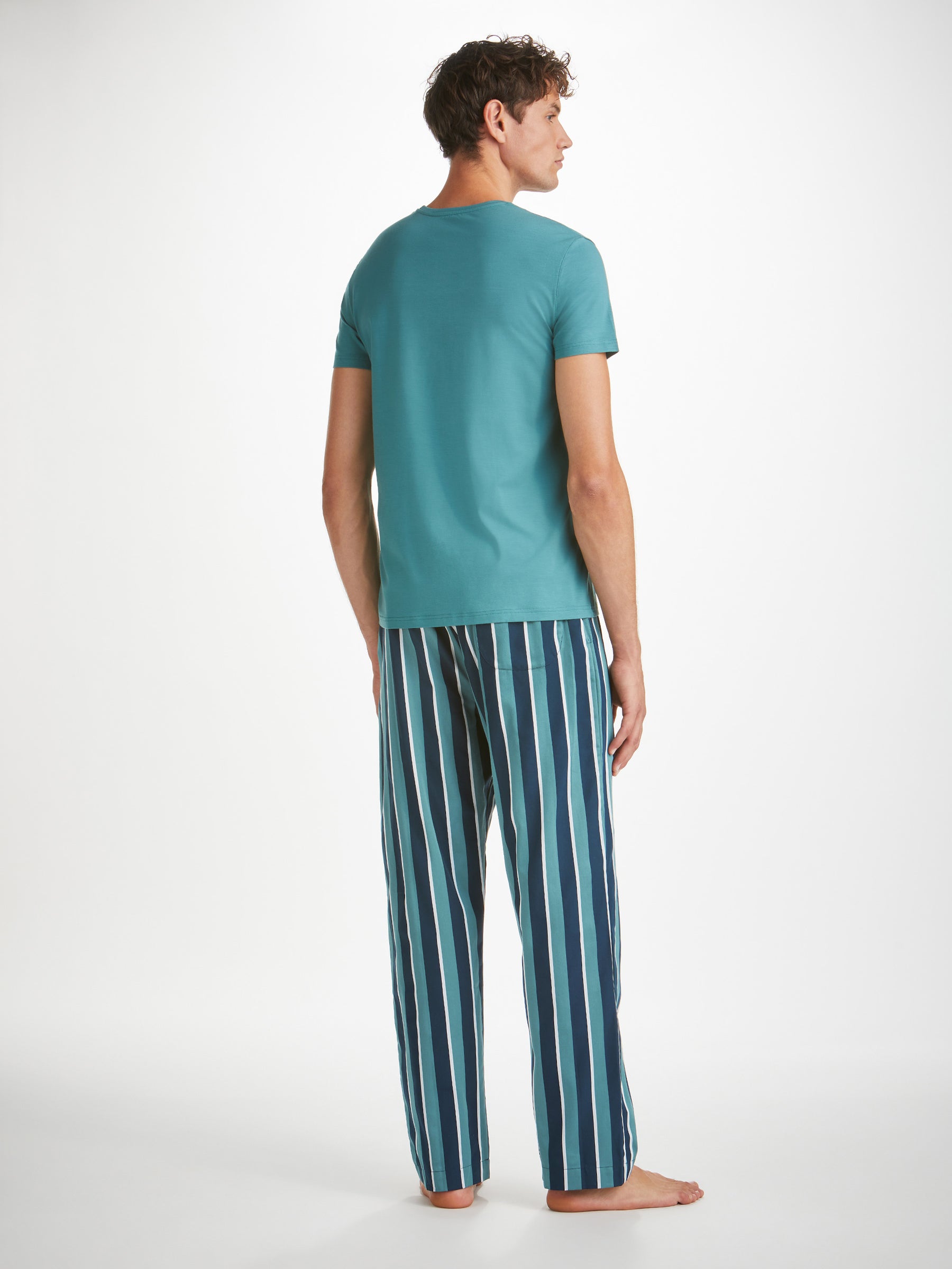 Men's Lounge Trousers Royal 221 Cotton Teal