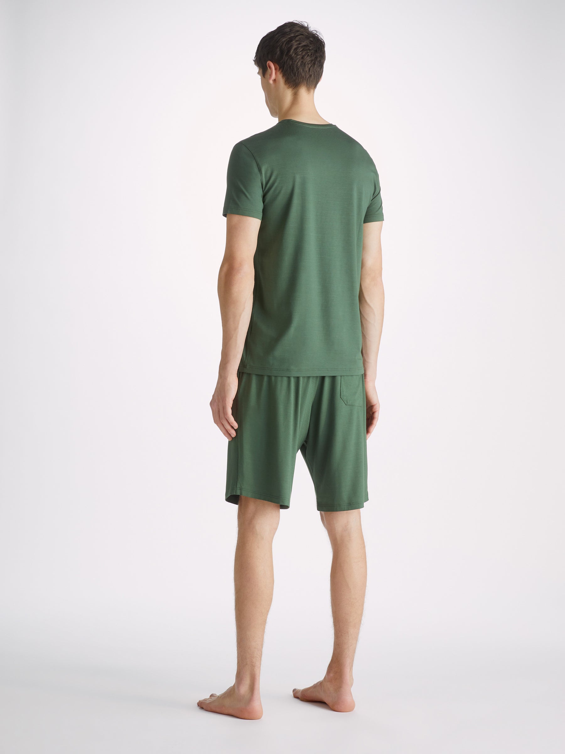 Men's Lounge Shorts Basel Micro Modal Stretch Hunter Green