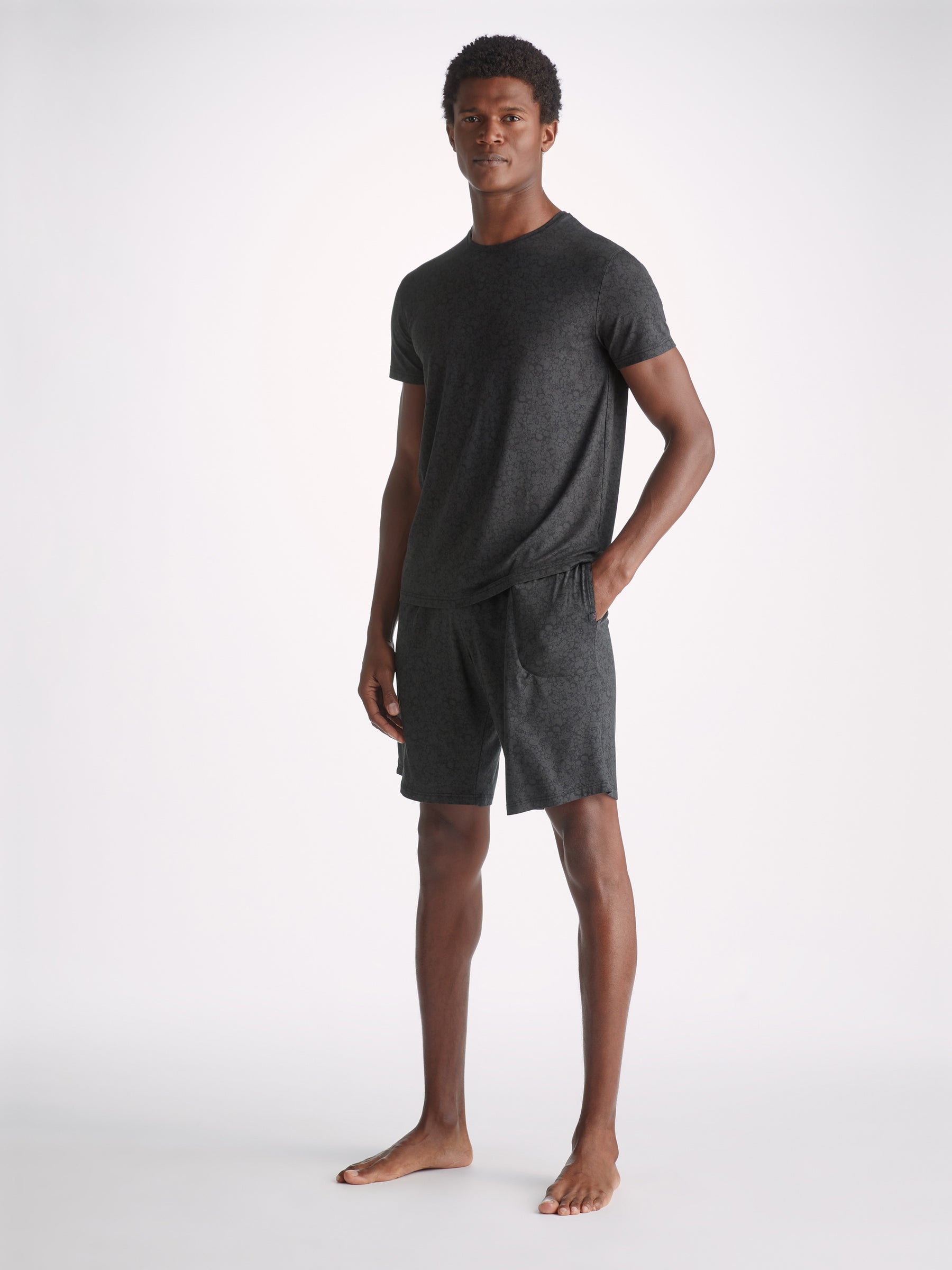 Men's Lounge Shorts London 10 Micro Modal Black