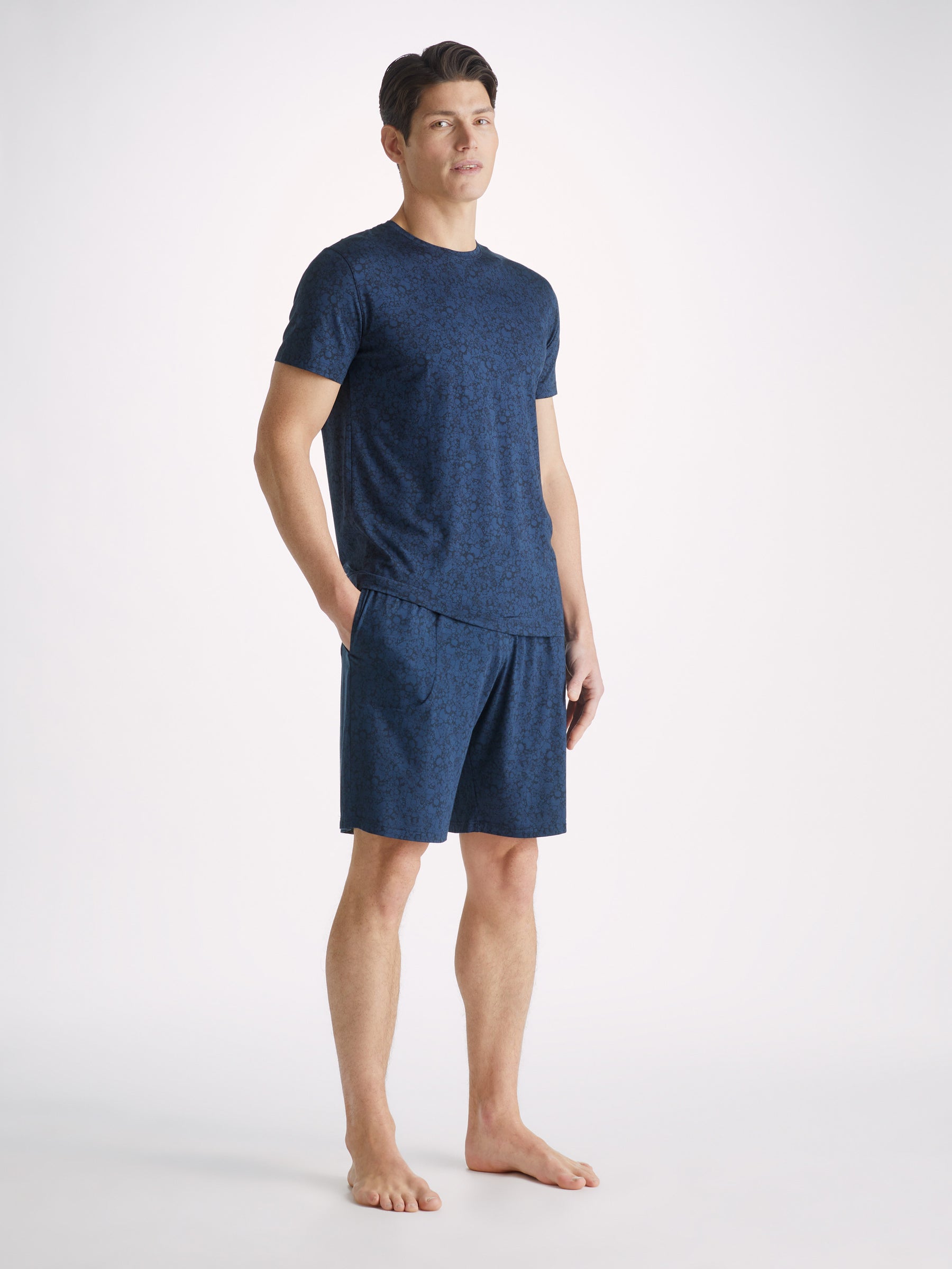 Men's Lounge Shorts London 10 Micro Modal Navy