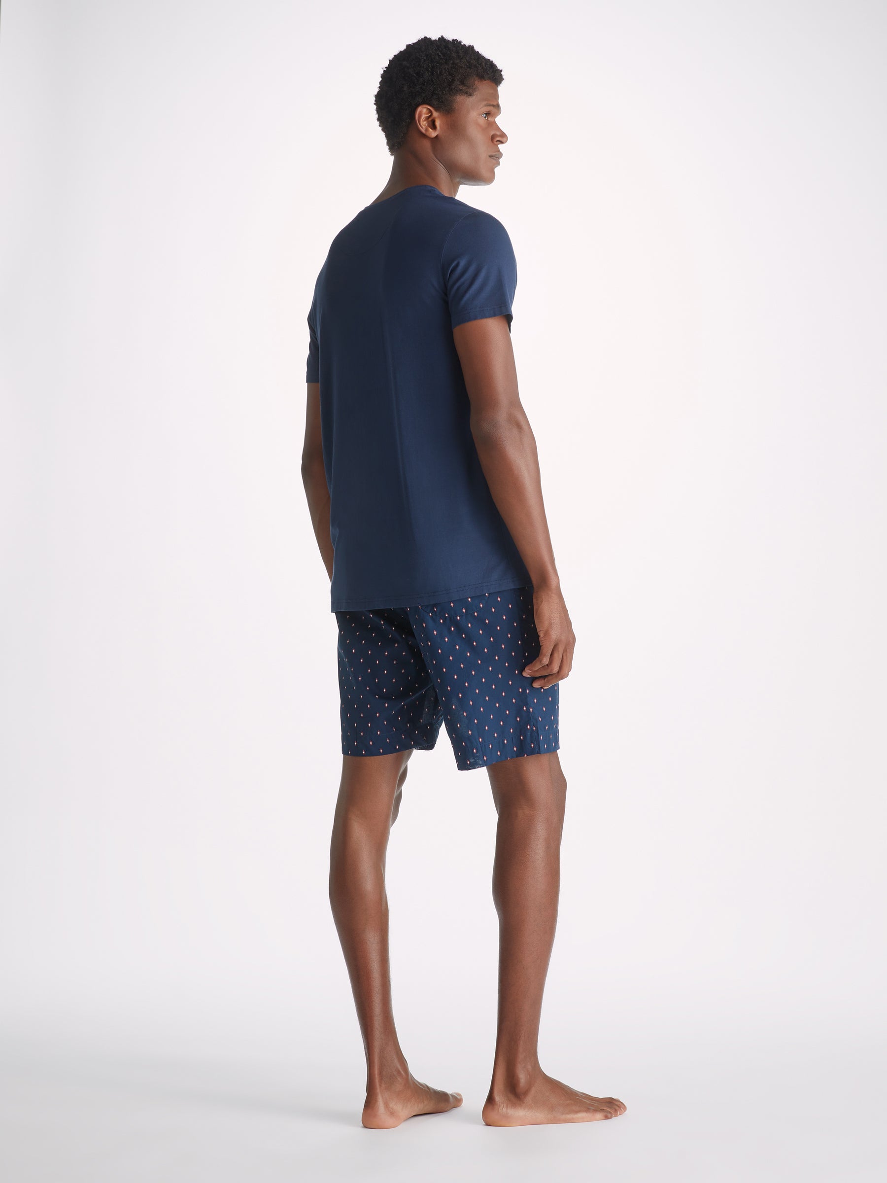 Men's Lounge Shorts Nelson 96 Cotton Batiste Navy