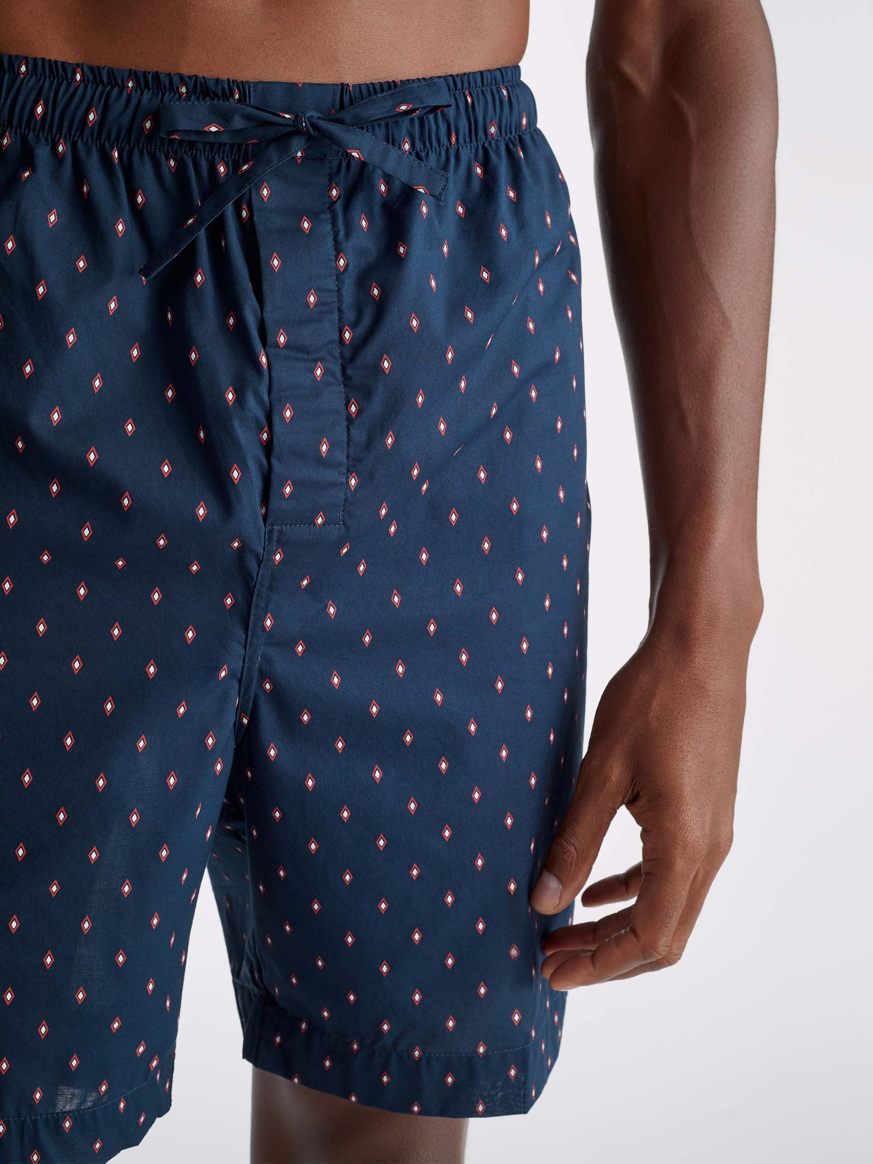 Men's Lounge Shorts Nelson 96 Cotton Batiste Navy