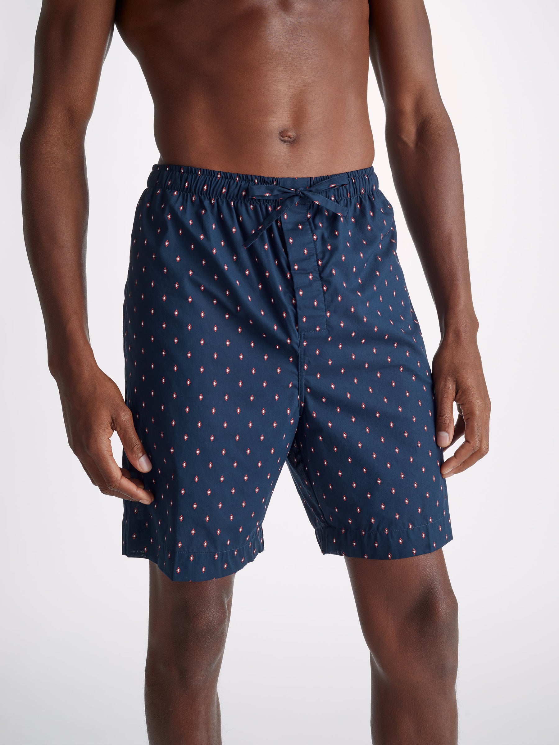 Men's Lounge Shorts Nelson 96 Cotton Batiste Navy